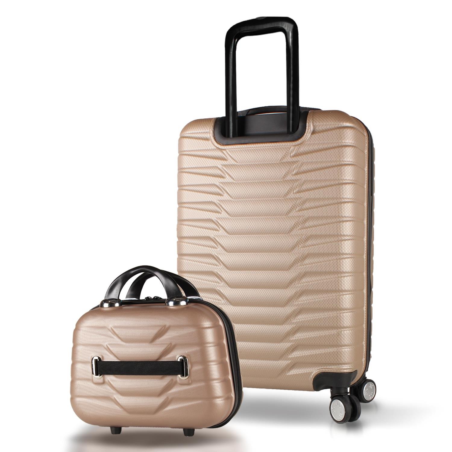 My Valice Croc Abs Makyaj ve Orta Boy Gold  2'li Valiz Seti