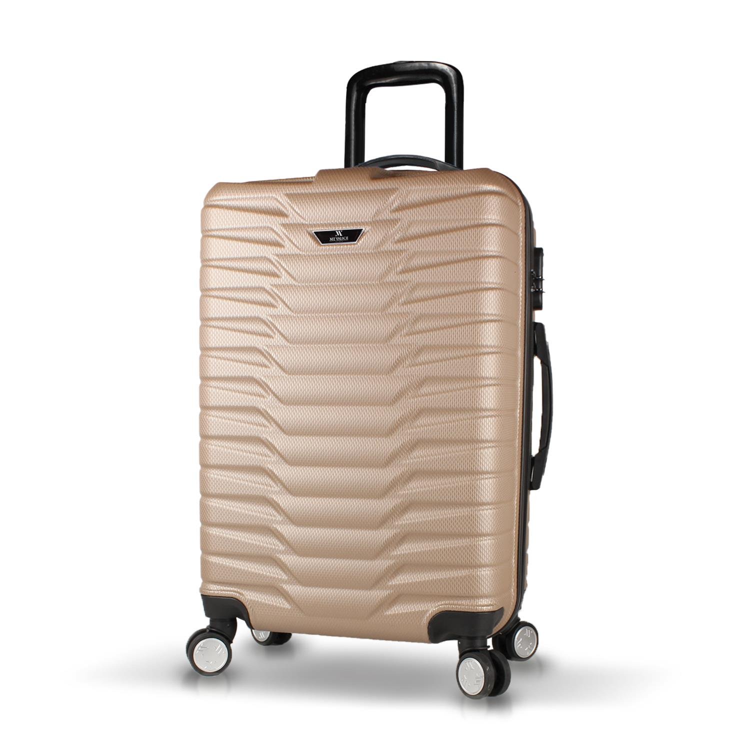 My Valice Croc Abs Medium Size Luggage Gold