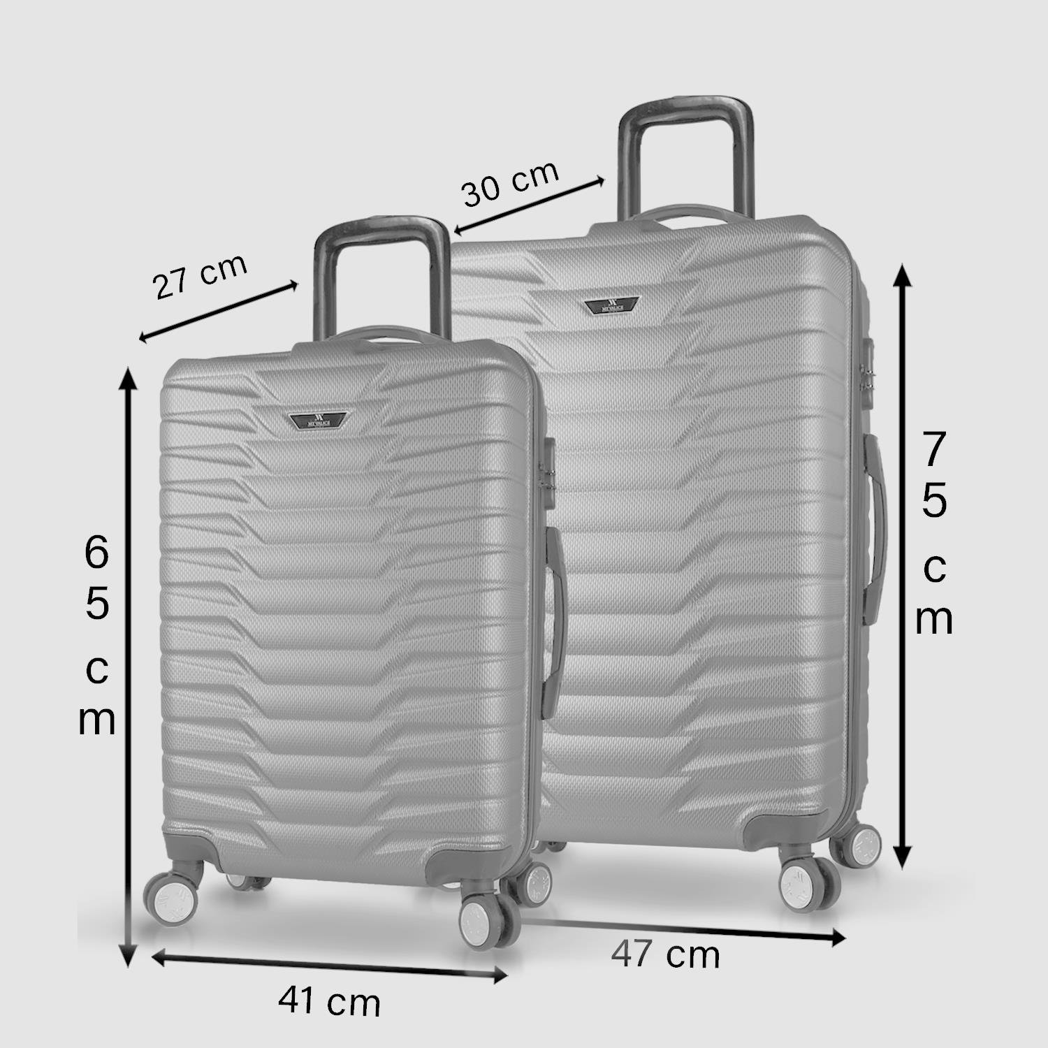 My Valice Croc Abs Medium and Large Size Set of 2 Luggage Set Claret Red