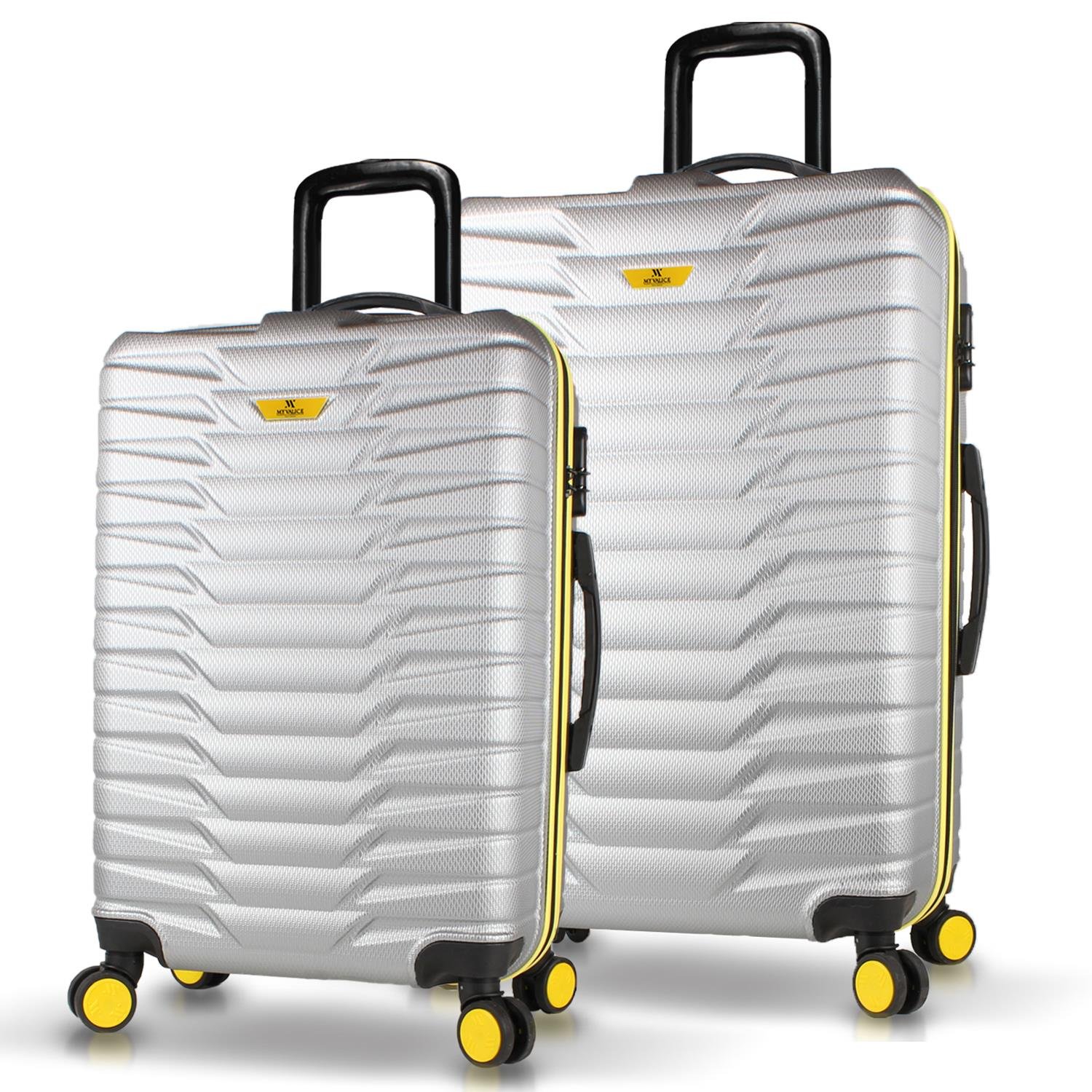My Valice Croc Abs Medium and Large Size Set of 2 Luggage Set Grey