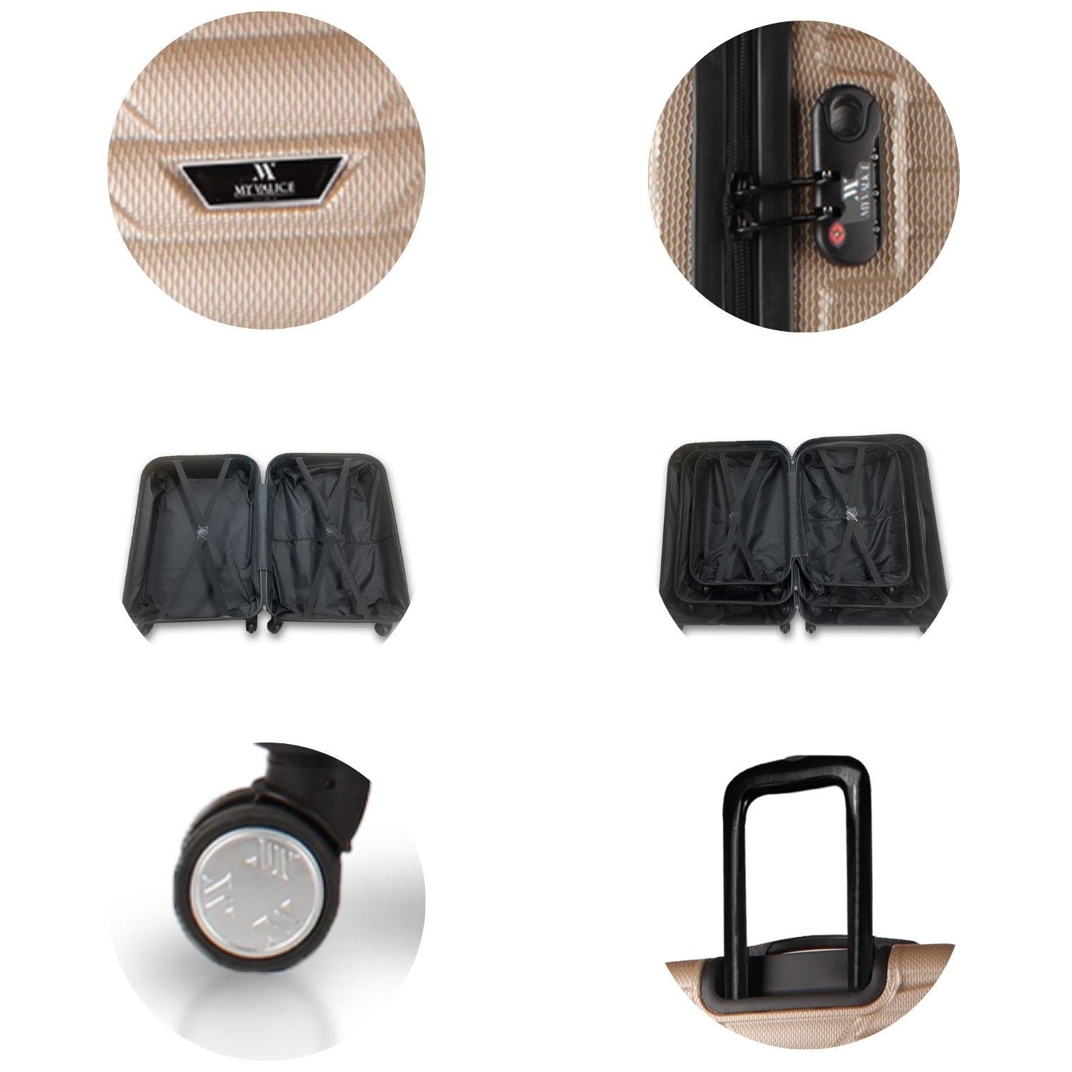 My Valice Croc Abs Medium and Large Size Set of 2 Luggage Set Gold