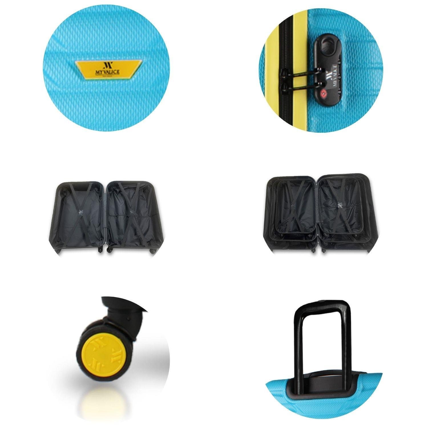 My Valice Croc Abs Medium and Large Size Set of 2 Luggage Set Turquoise