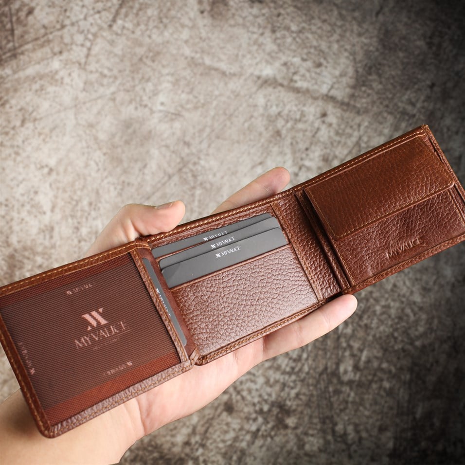 My Valice Men Genuine Leather Wallet and Card Holder 1809 Tan
