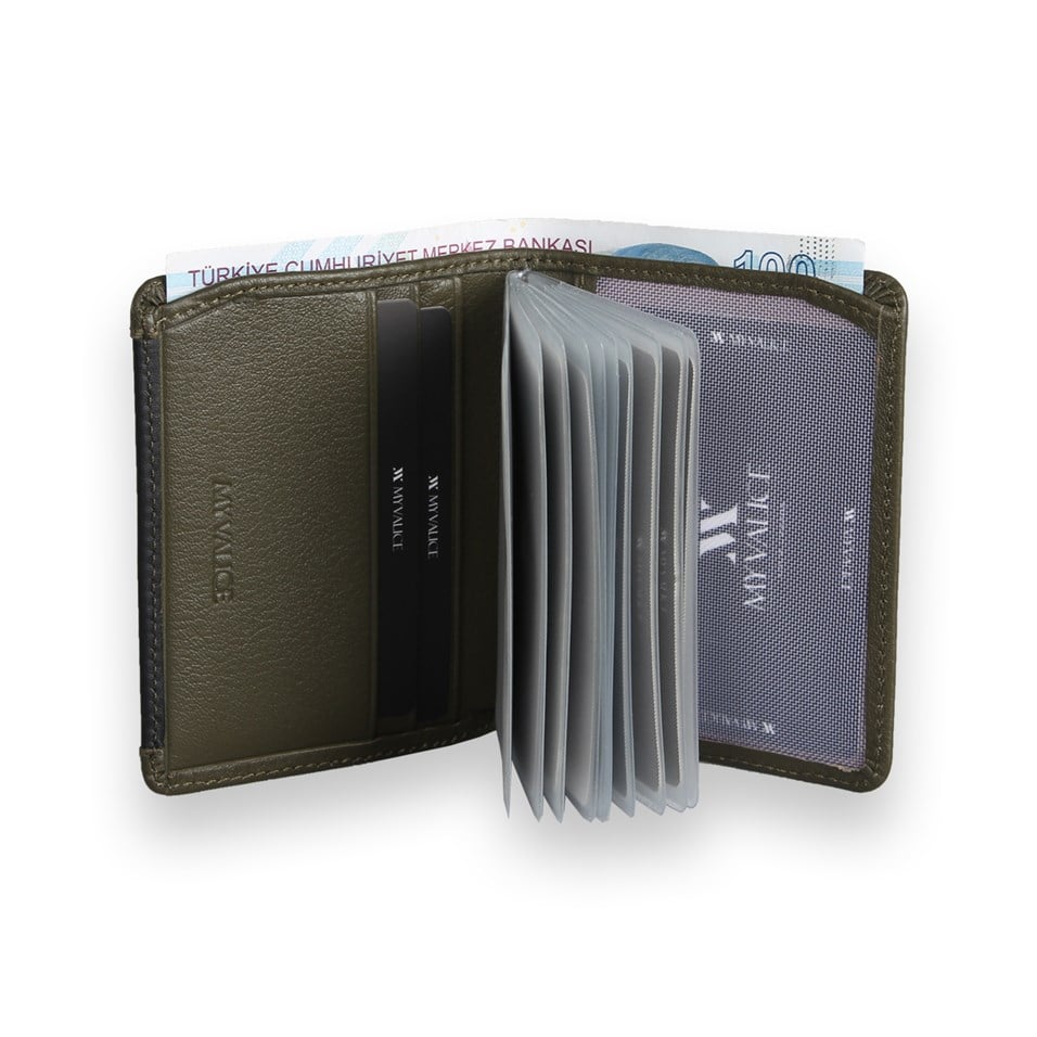 My Valice Men Genuine Leather Wallet and Card Holder 1801 Green