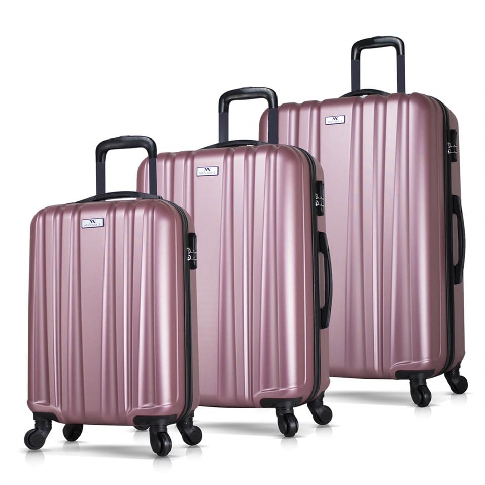 My Valice Expo Abs 3'lü Valiz Seti Rose Gold