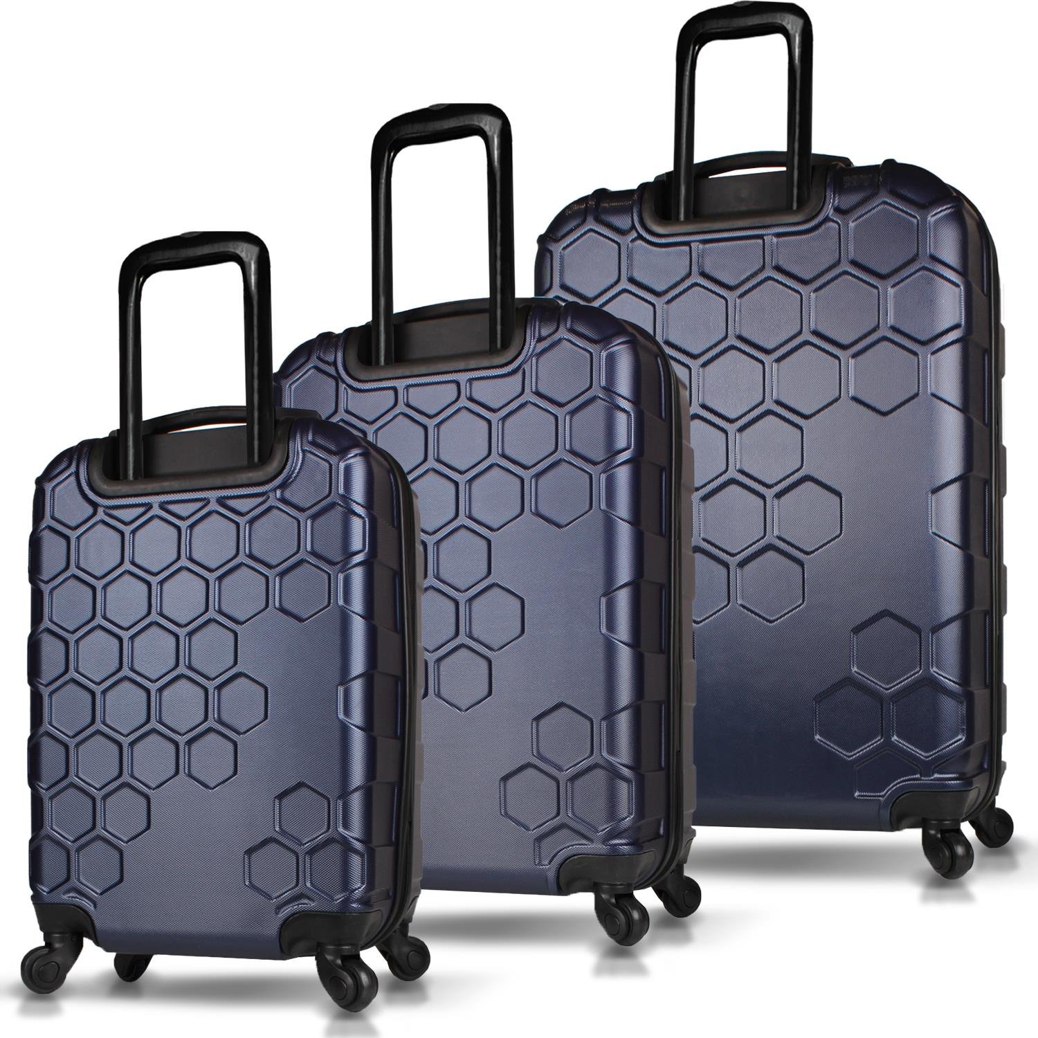 My Valice Honey Abs Cabin Medium and Large Size Set of 3 Luggage Set Navy Blue