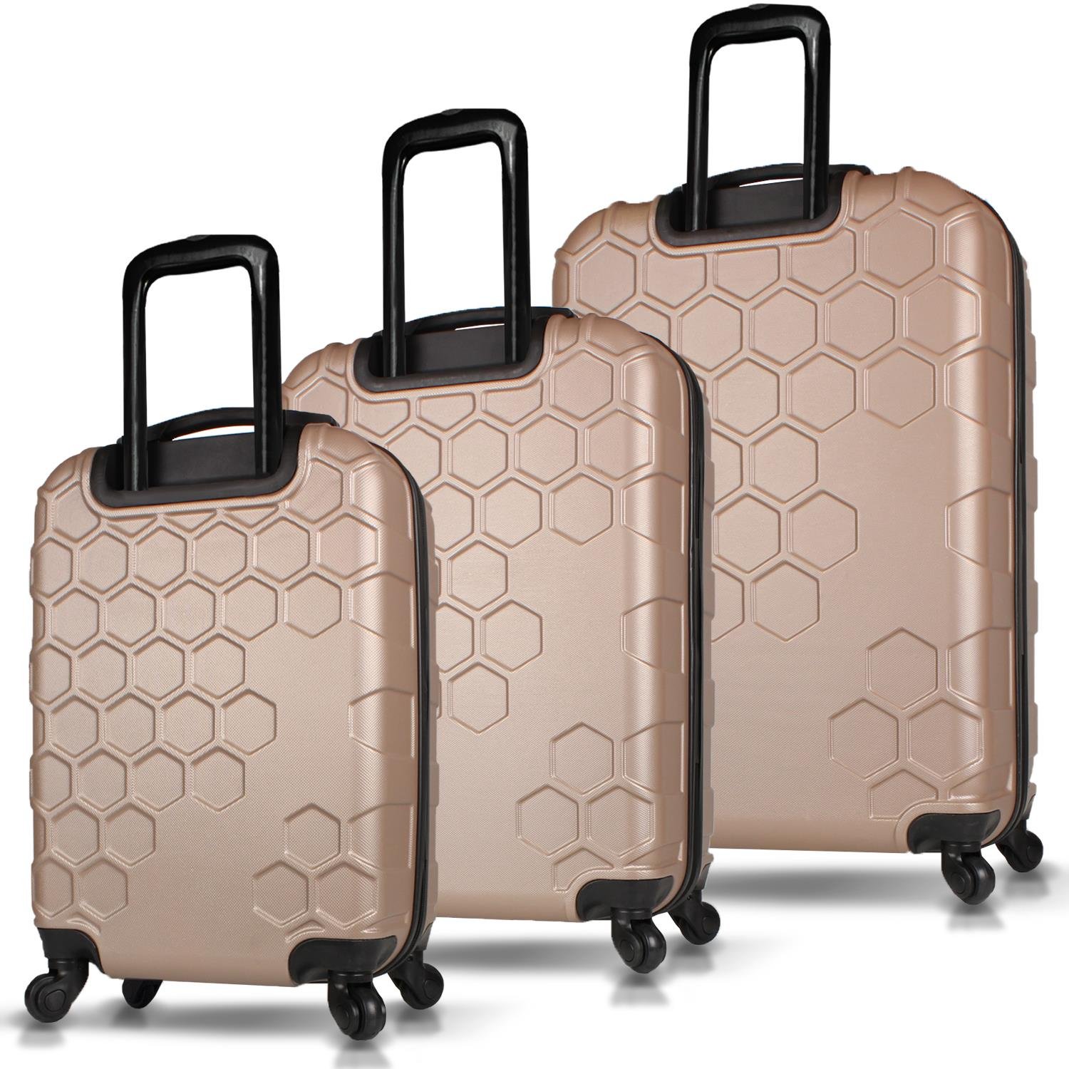 My Valice Honey Abs Cabin Medium and Large Size Set of 3 Luggage Set Gold