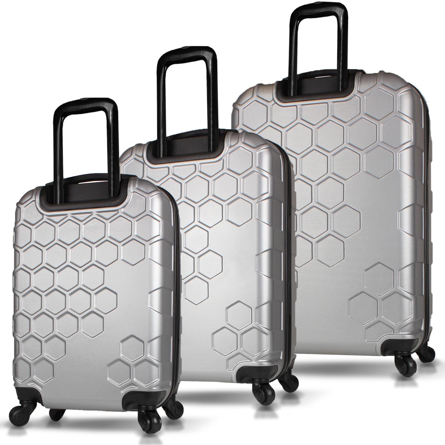 My Valice Honey Abs Cabin Medium and Large Size Set of 3 Luggage Set Grey