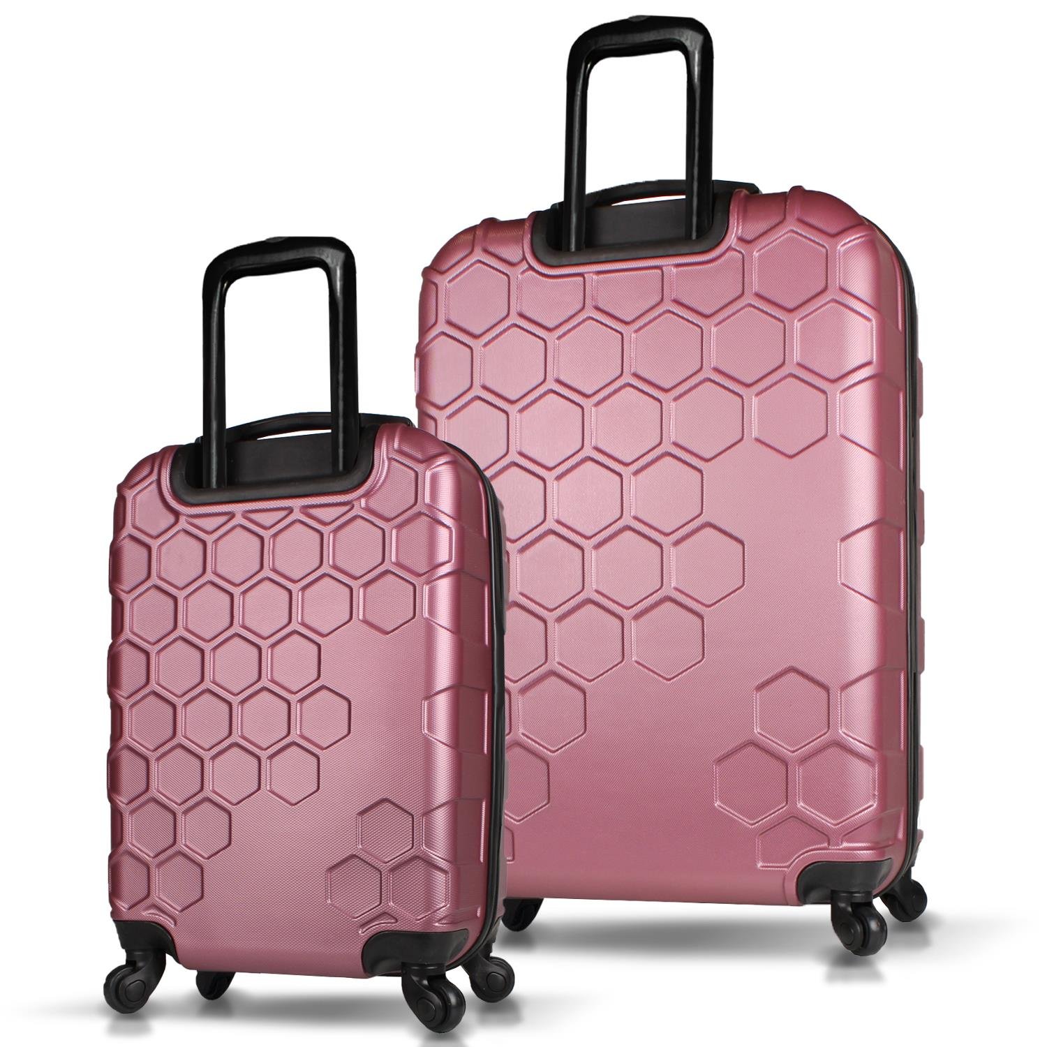 My Valice Honey Abs Cabin and Large Size Set of 2 Luggage Set Rose Gold