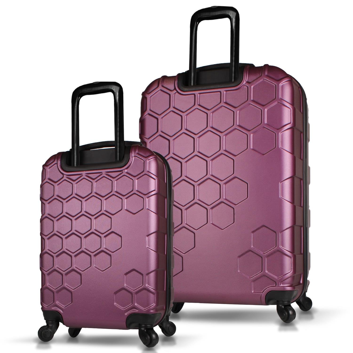 My Valice Honey Abs Cabin and Large Size Set of 2 Luggage Set Fuchsia