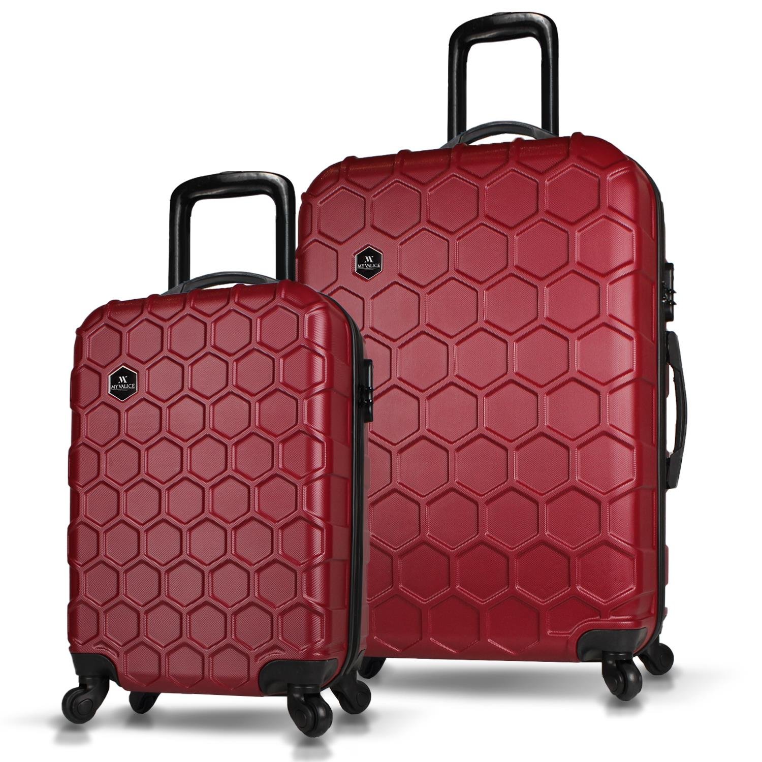 My Valice Honey Abs Cabin and Large Size Set of 2 Luggage Set Khaki