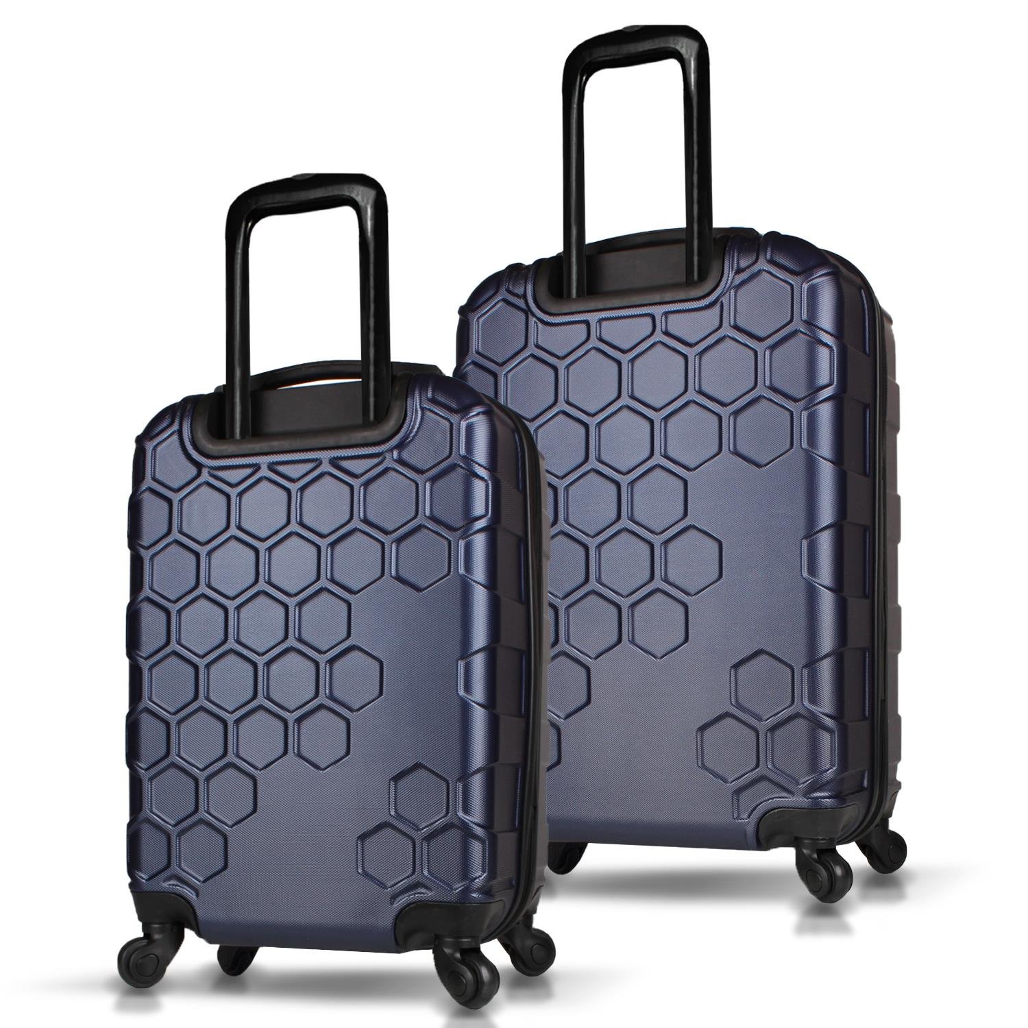 My Valice Honey Abs Cabin and Medium Size Set of  2 Luggage Set Navy Blue