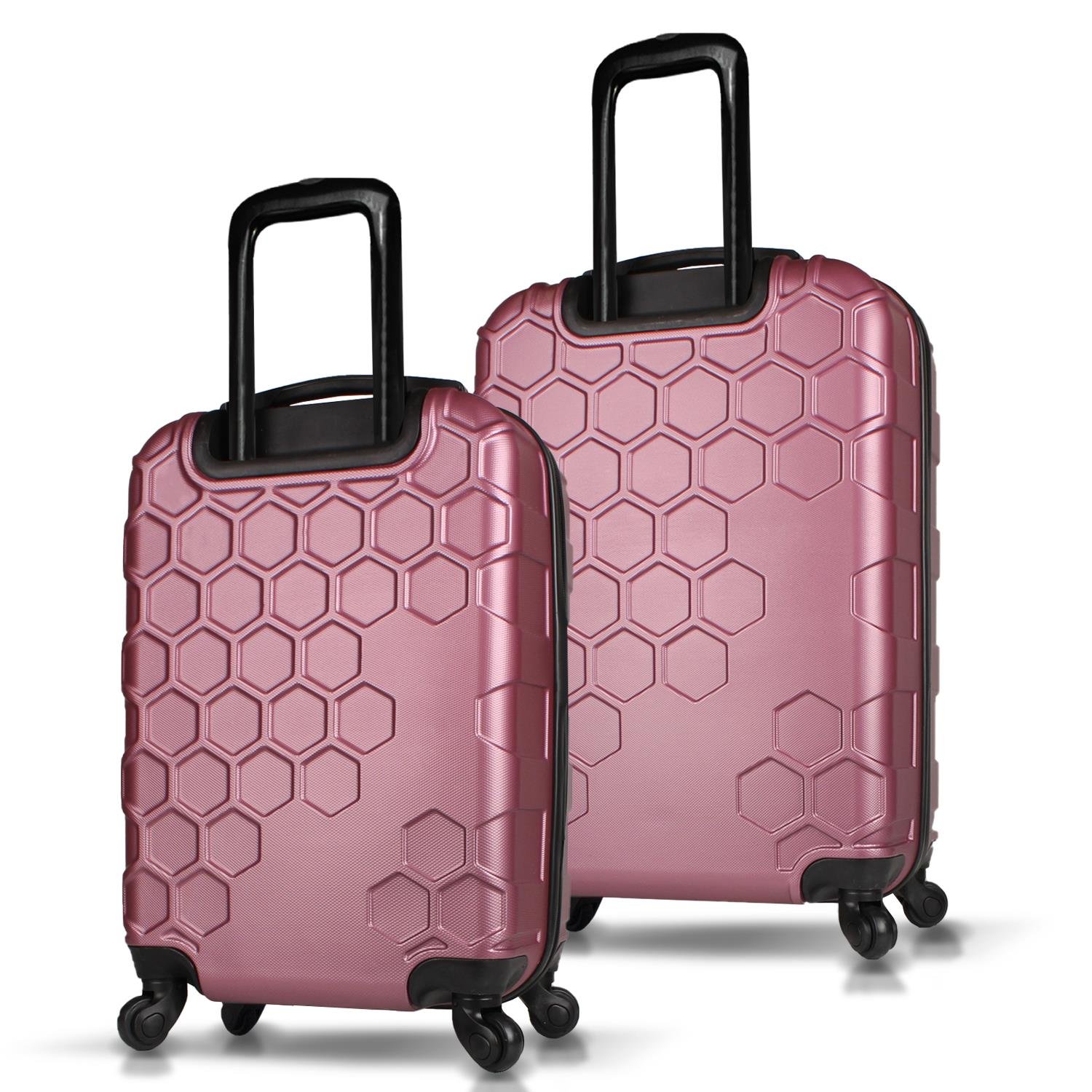 My Valice Honey Abs Cabin and Medium Size Set of  2 Luggage Set Rose Gold