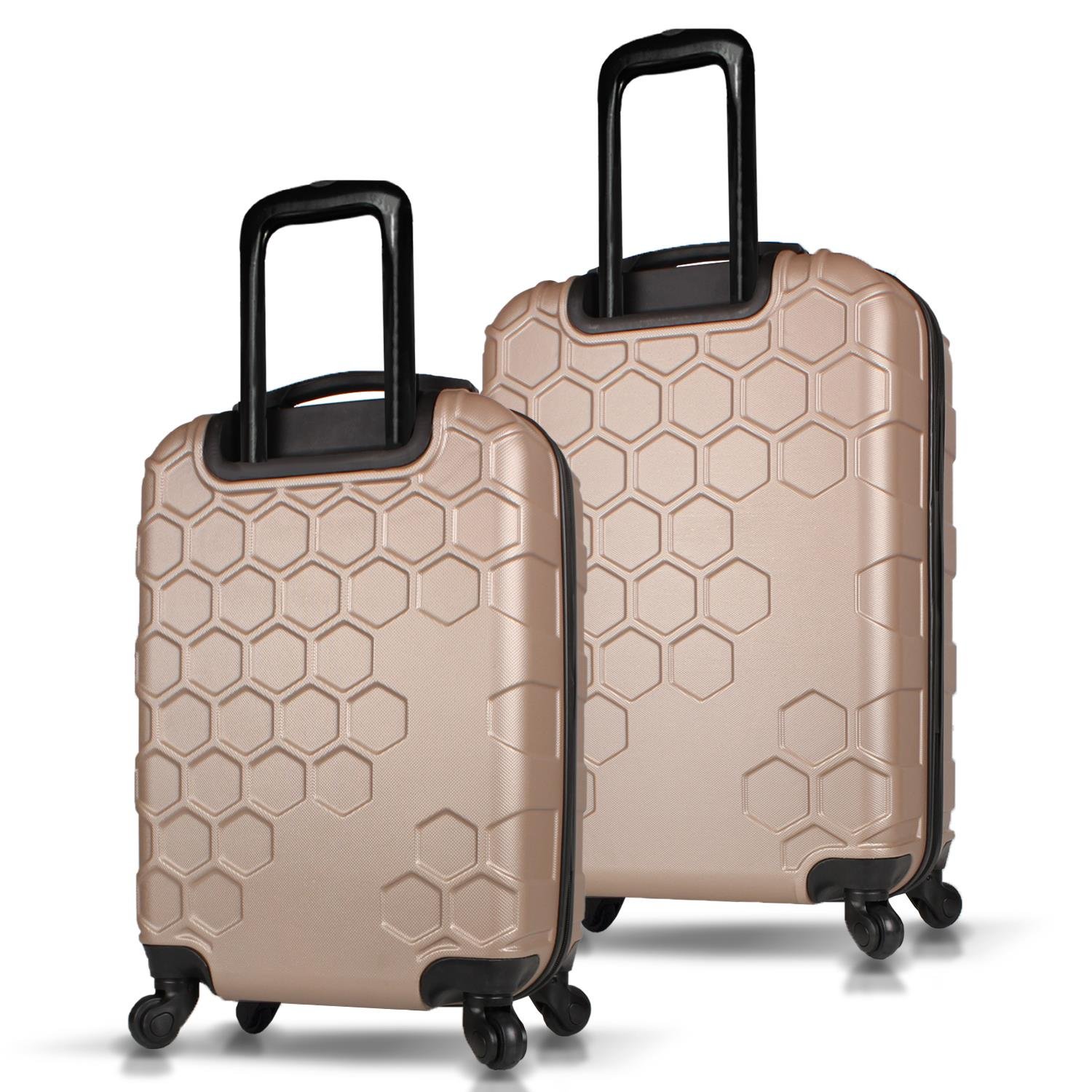 My Valice Honey Abs Cabin and Medium Size Set of  2 Luggage Set Gold