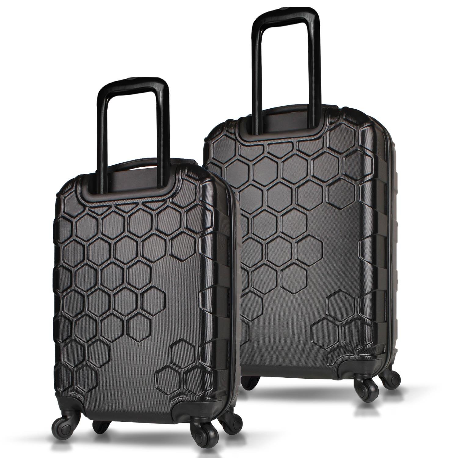 My Valice Honey Abs Cabin and Medium Size Set of  2 Luggage Set Black