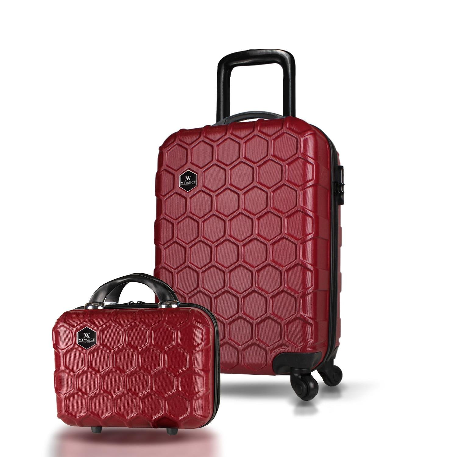 My Valice Honey Abs Makyaj ve Kabin Boy Haki  2'li Valiz Seti