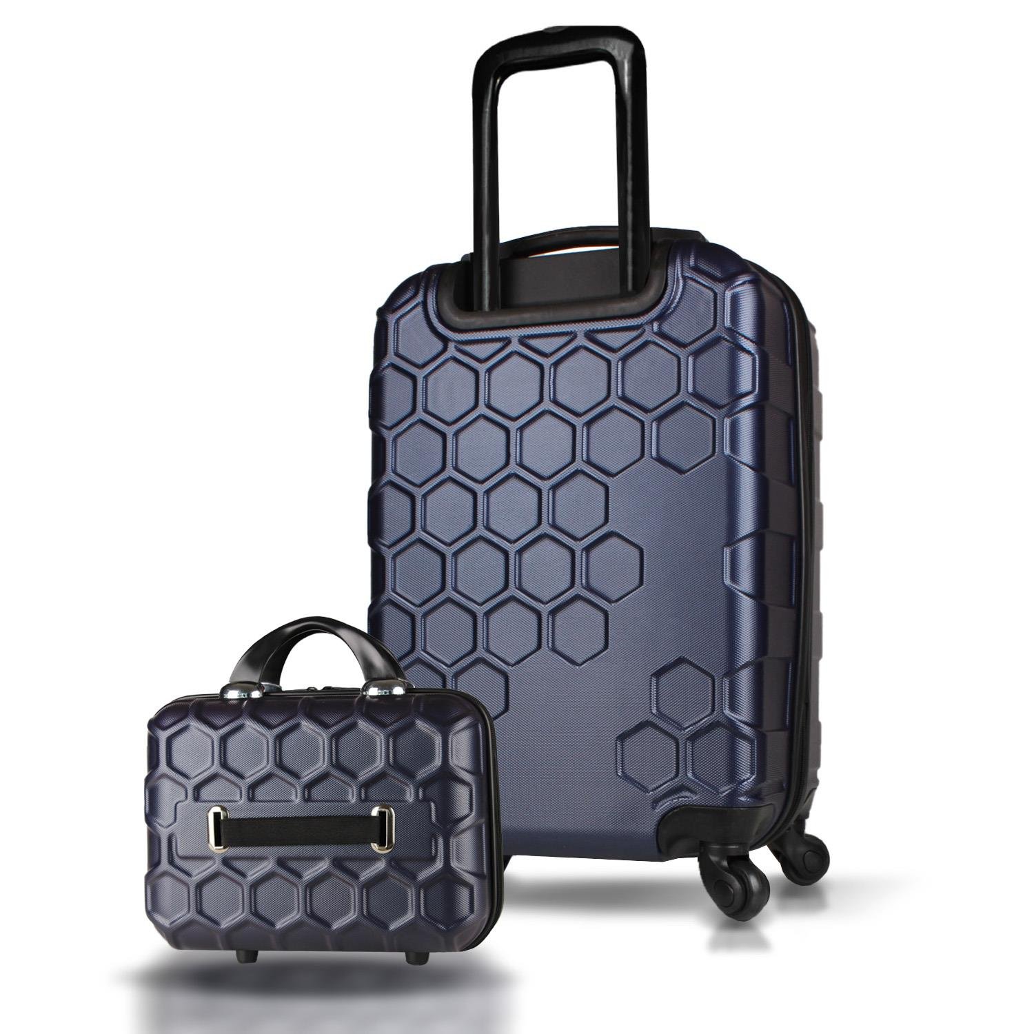 My Valice Honey Abs Makyaj ve Kabin Boy Lacivert  2'li Valiz Seti