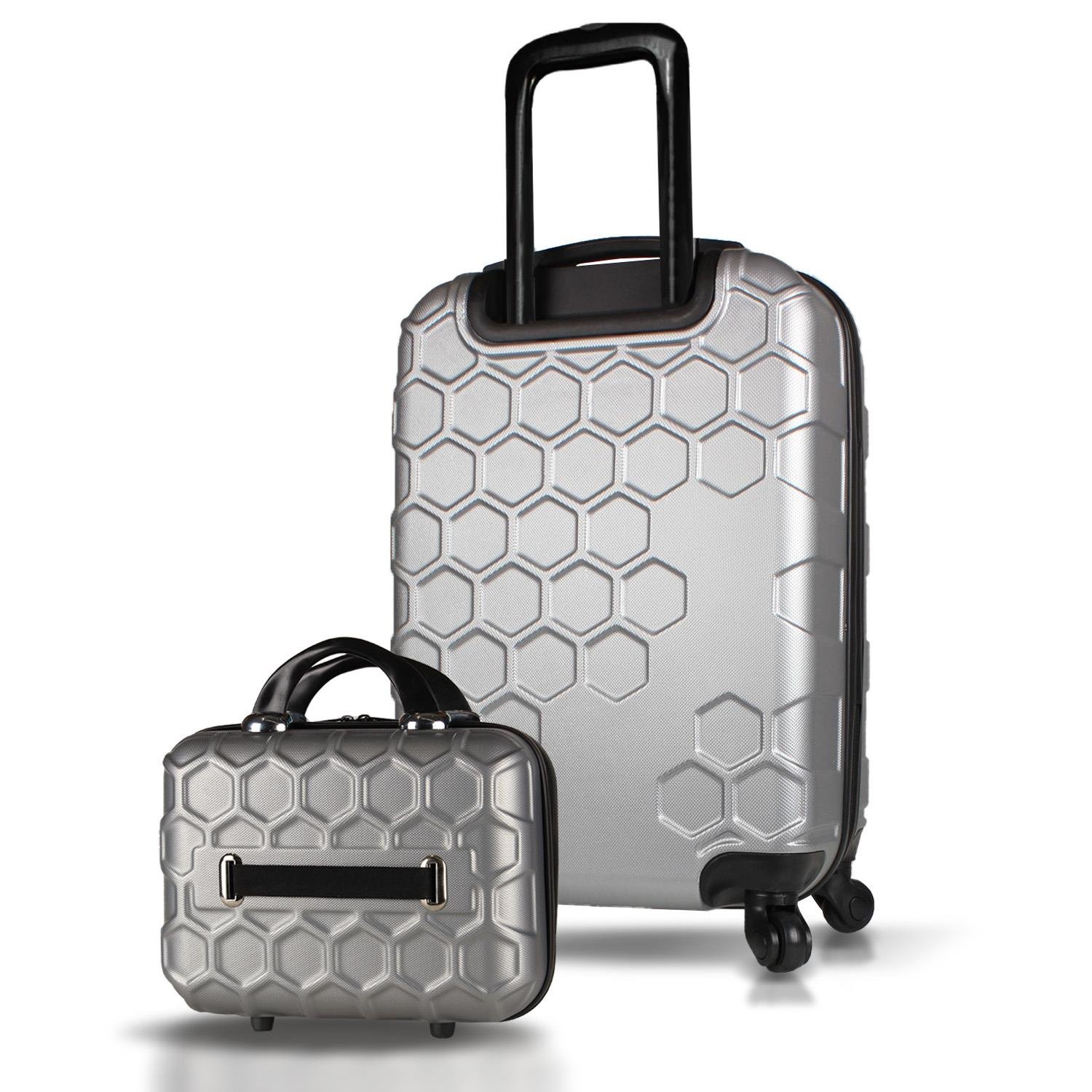 My Valice Honey Abs Makyaj ve Kabin Boy Gri  2'li Valiz Seti