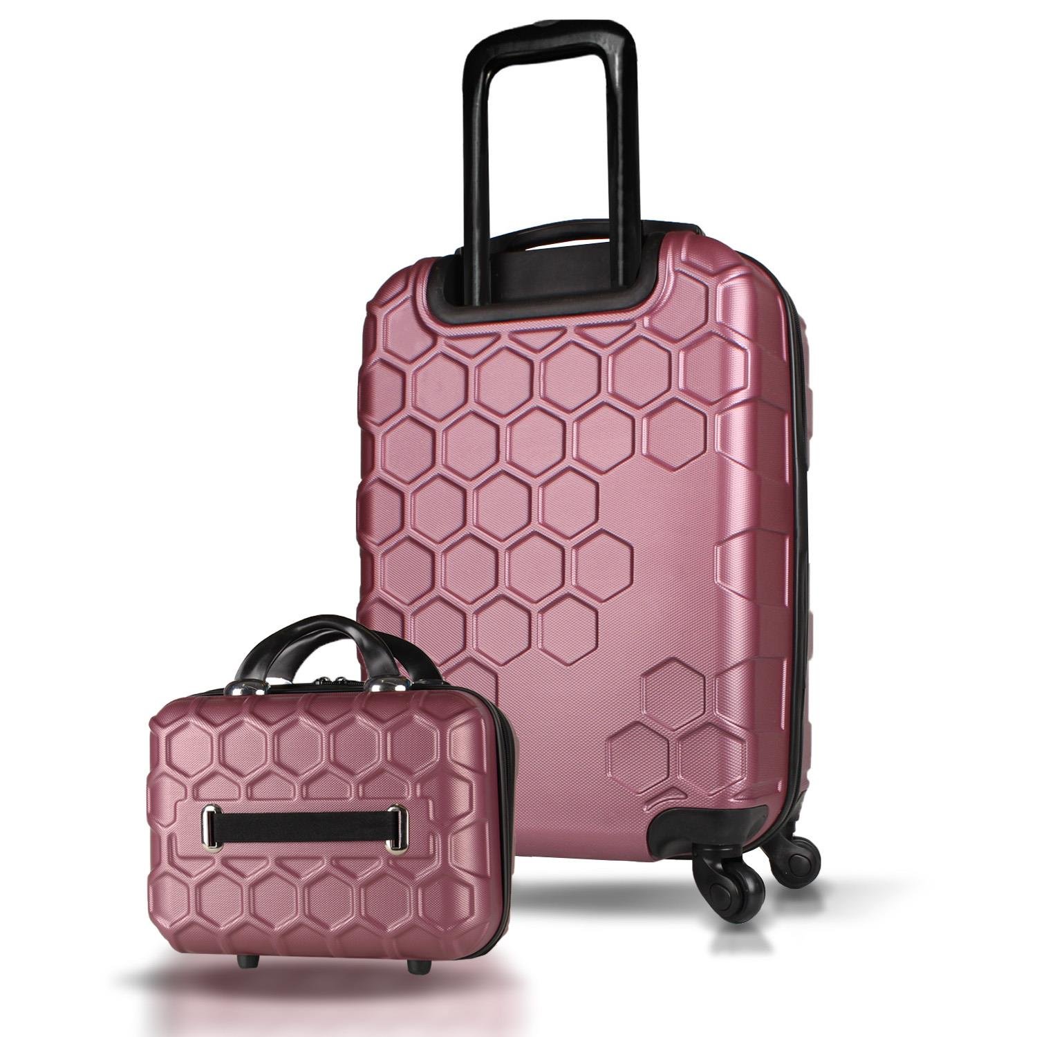 My Valice Honey Abs Makyaj ve Kabin Boy Rose Gold  2'li Valiz Seti