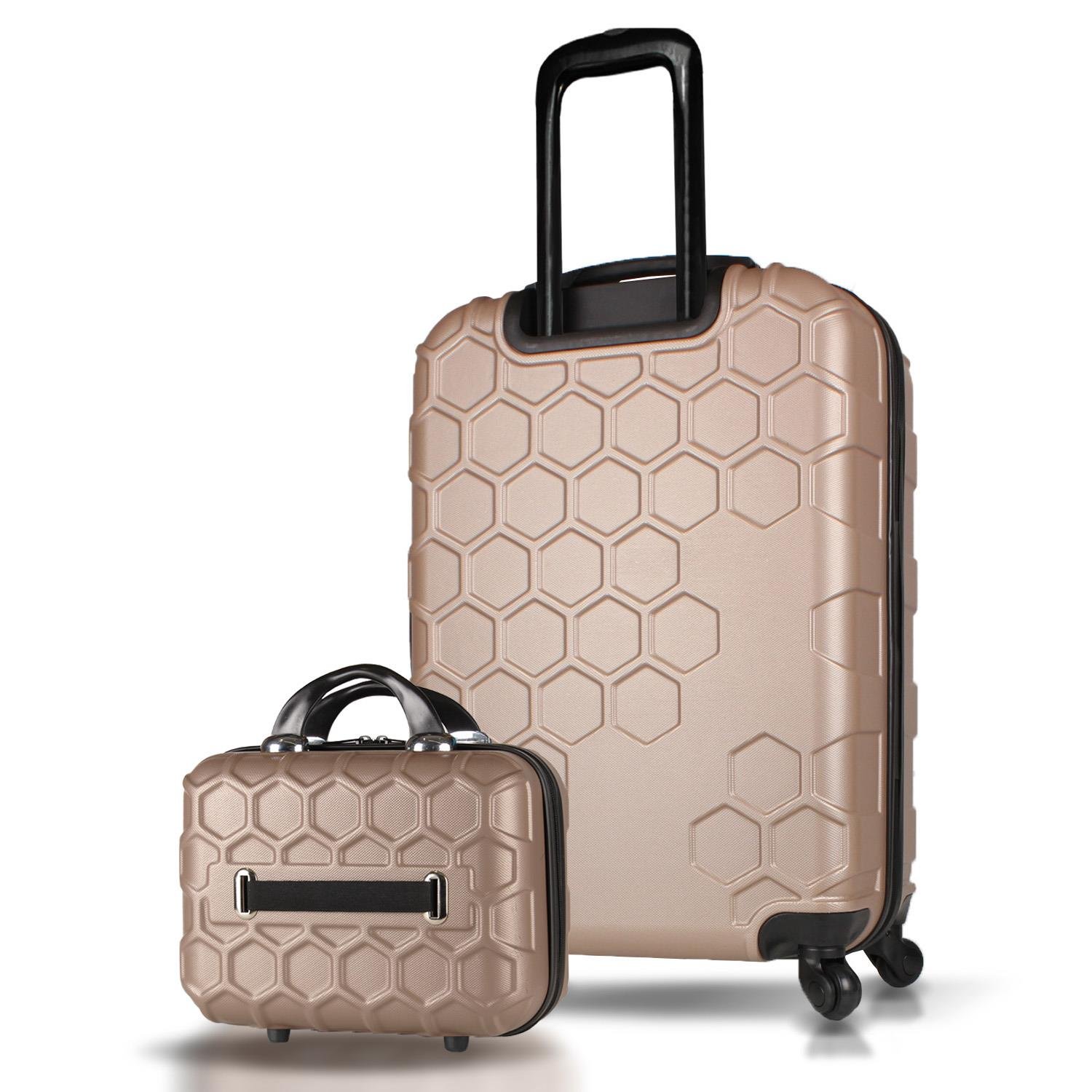 My Valice Honey Abs Makyaj ve Orta Boy Gold  2'li Valiz Seti