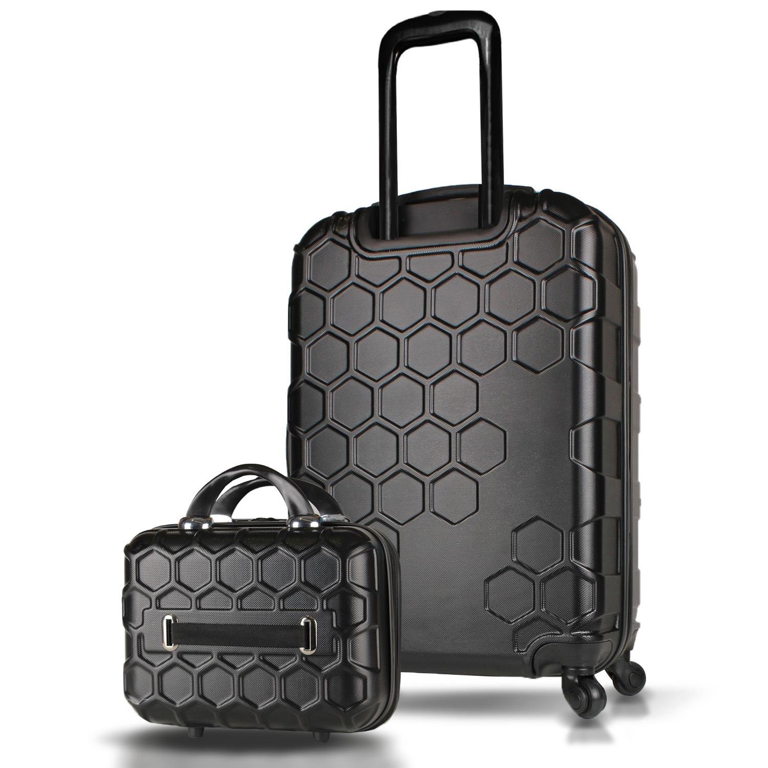 My Valice Honey Abs Makyaj ve Orta Boy Siyah  2'li Valiz Seti