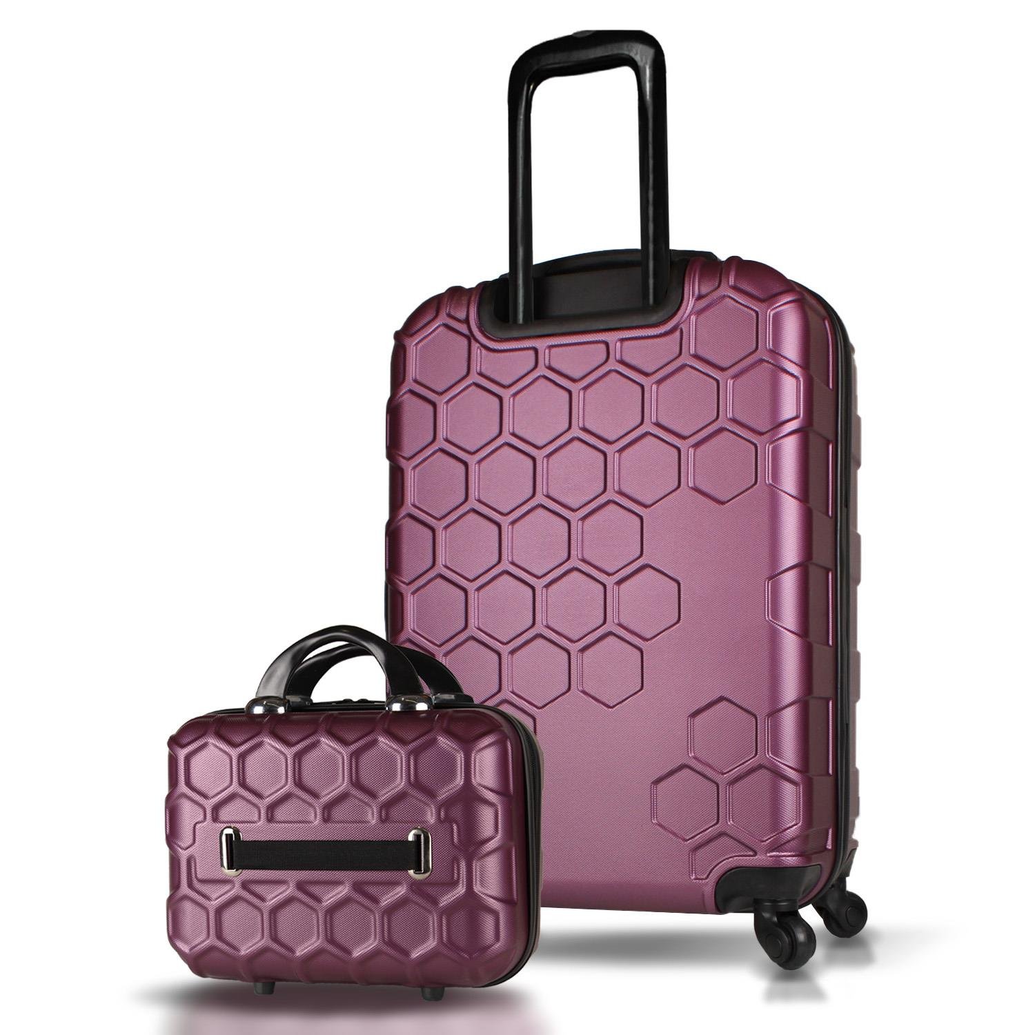 My Valice Honey Abs Makyaj ve Orta Boy Fuşya 2'li Valiz Seti