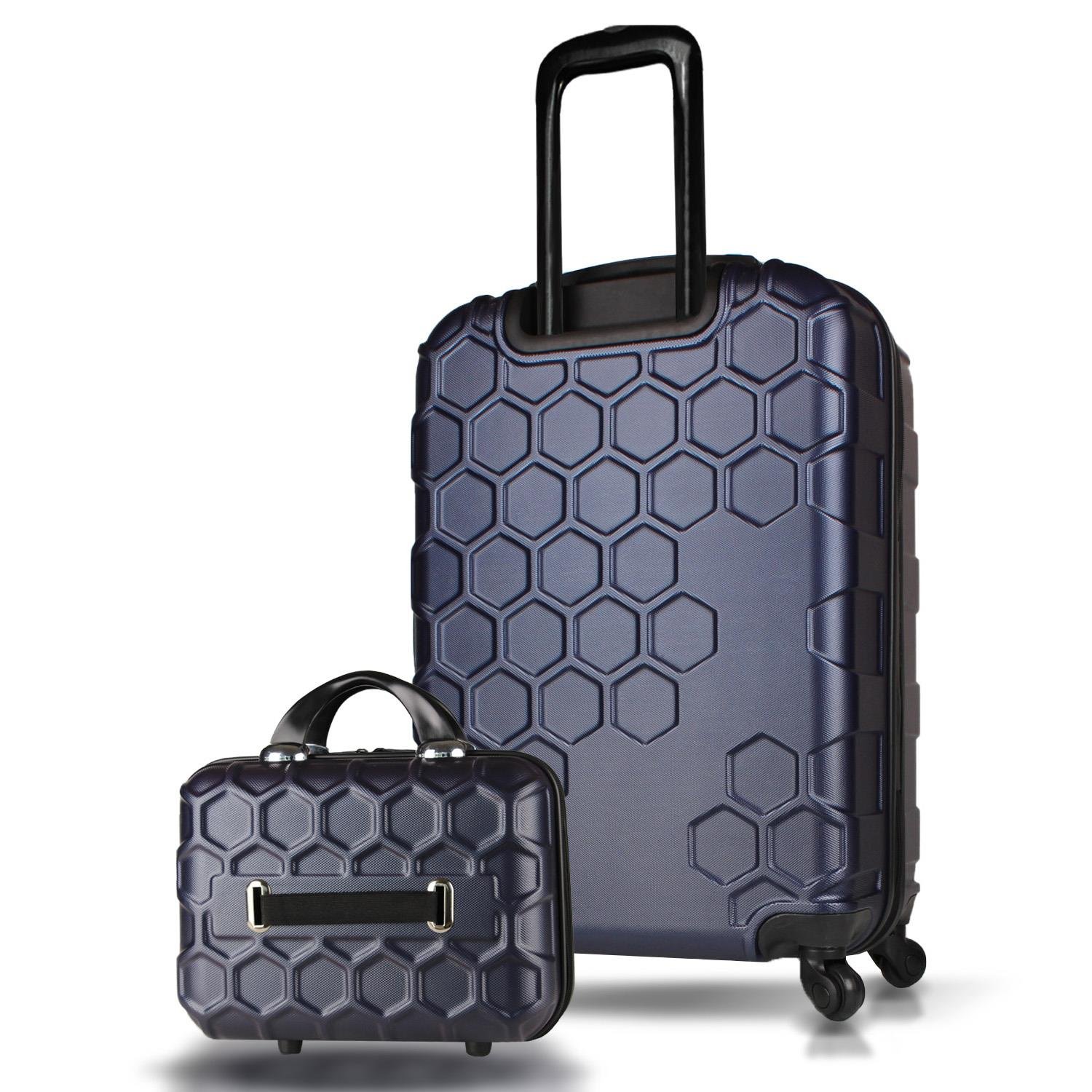 My Valice Honey Abs Makyaj ve Orta Boy Lacivert  2'li Valiz Seti