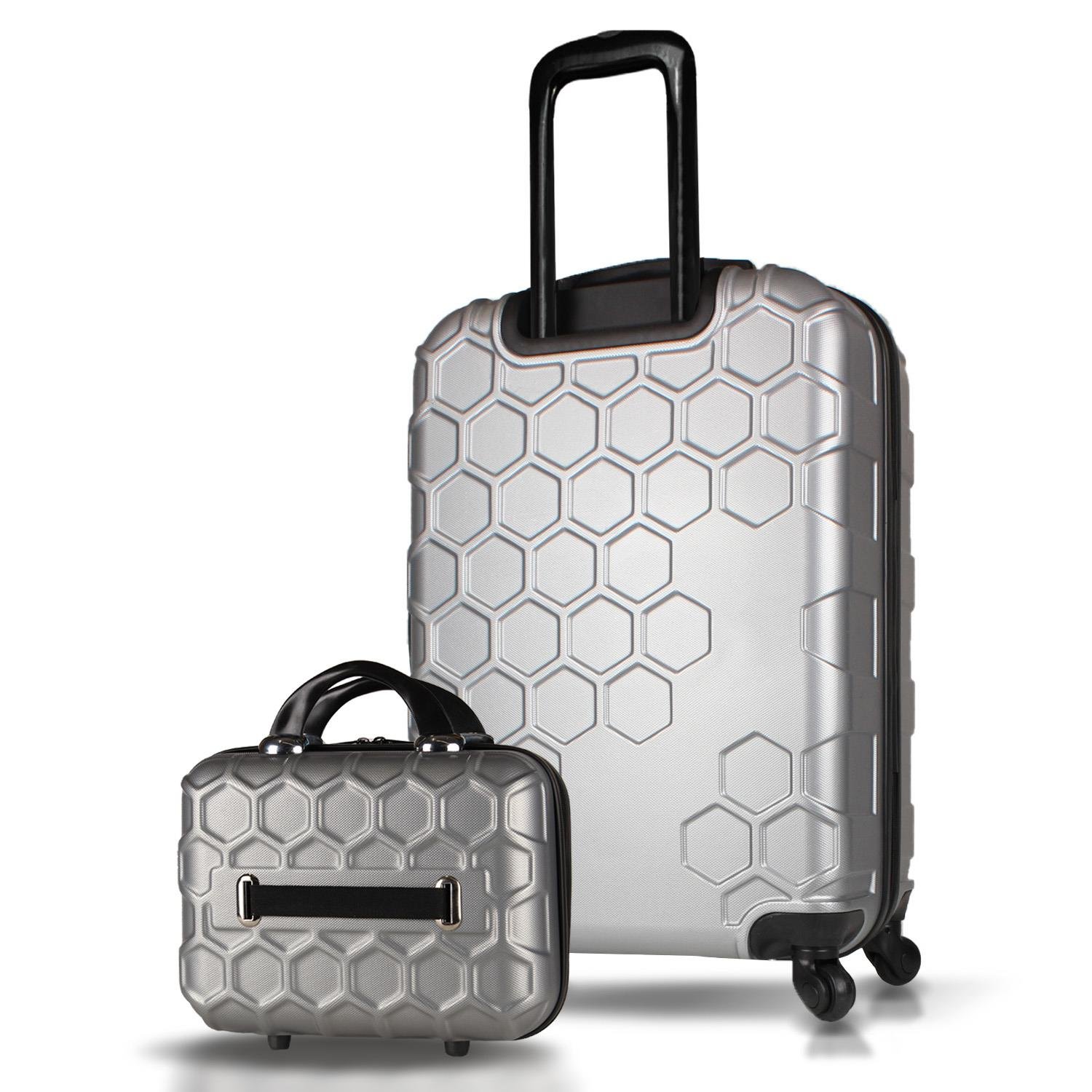 My Valice Honey Abs Makyaj ve Orta Boy Gri  2'li Valiz Seti