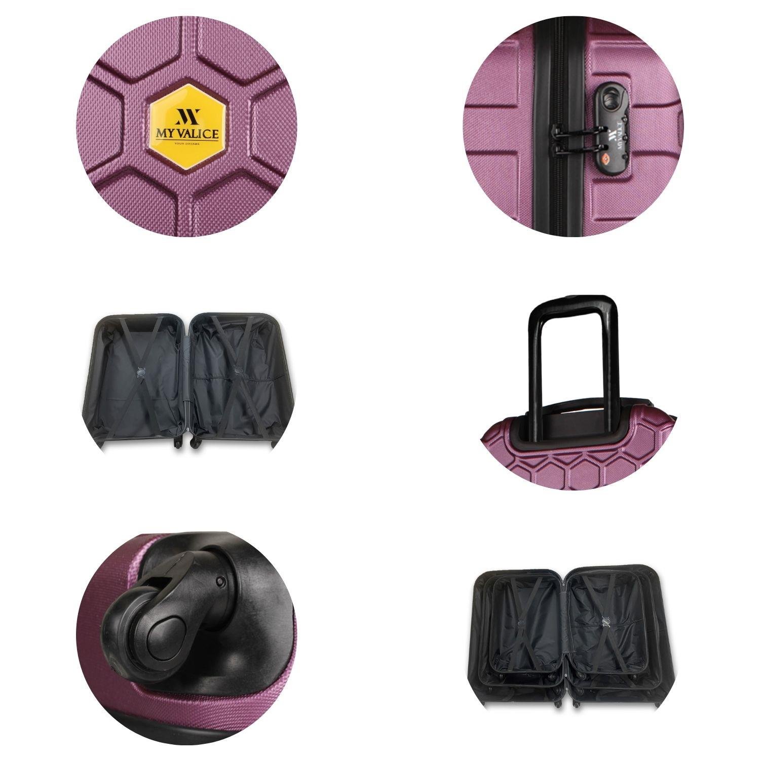 My Valice Honey Abs Medium and Large Size Set of 2 Luggage Set Fuchsia