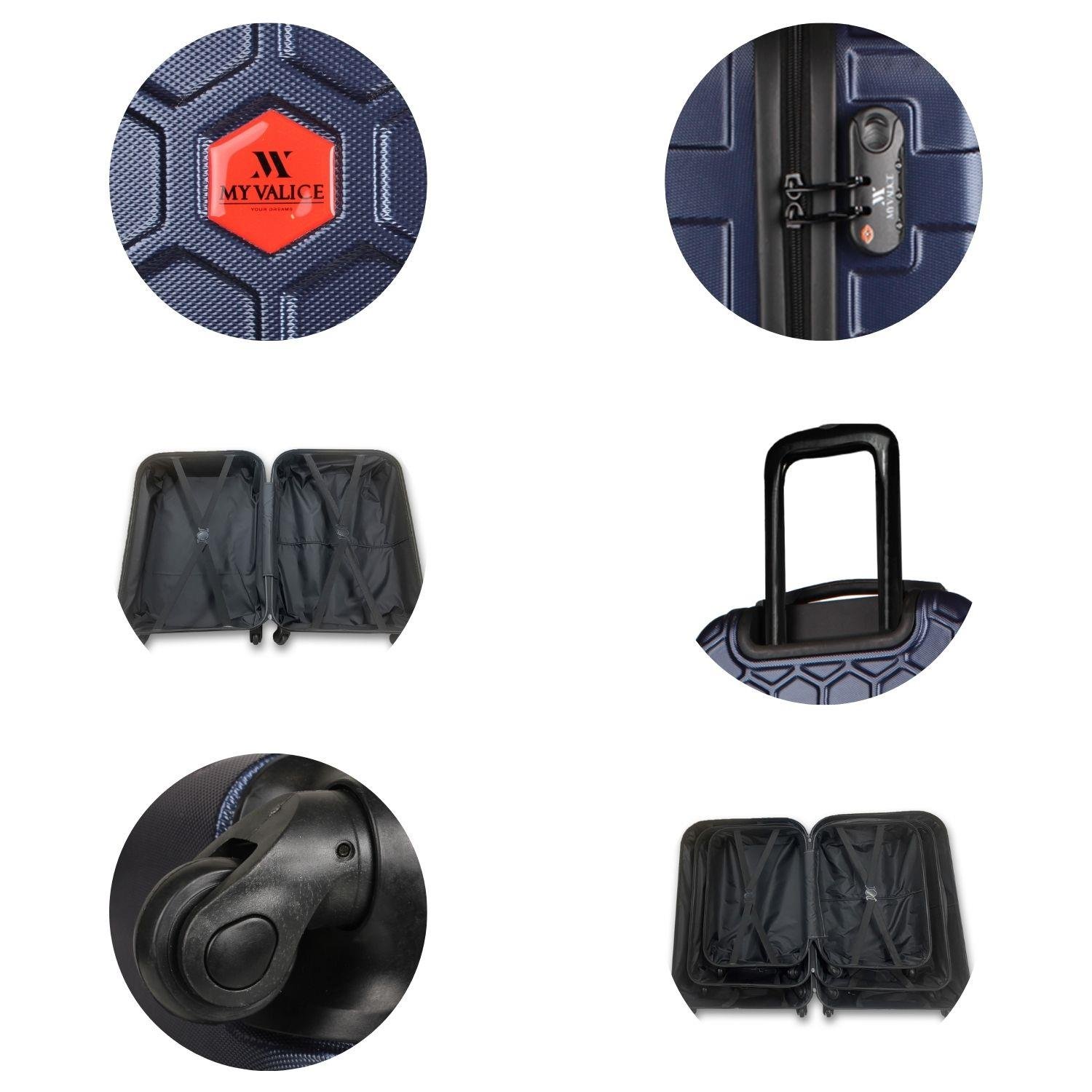 My Valice Honey Abs Medium and Large Size Set of 2 Luggage Set Navy Blue