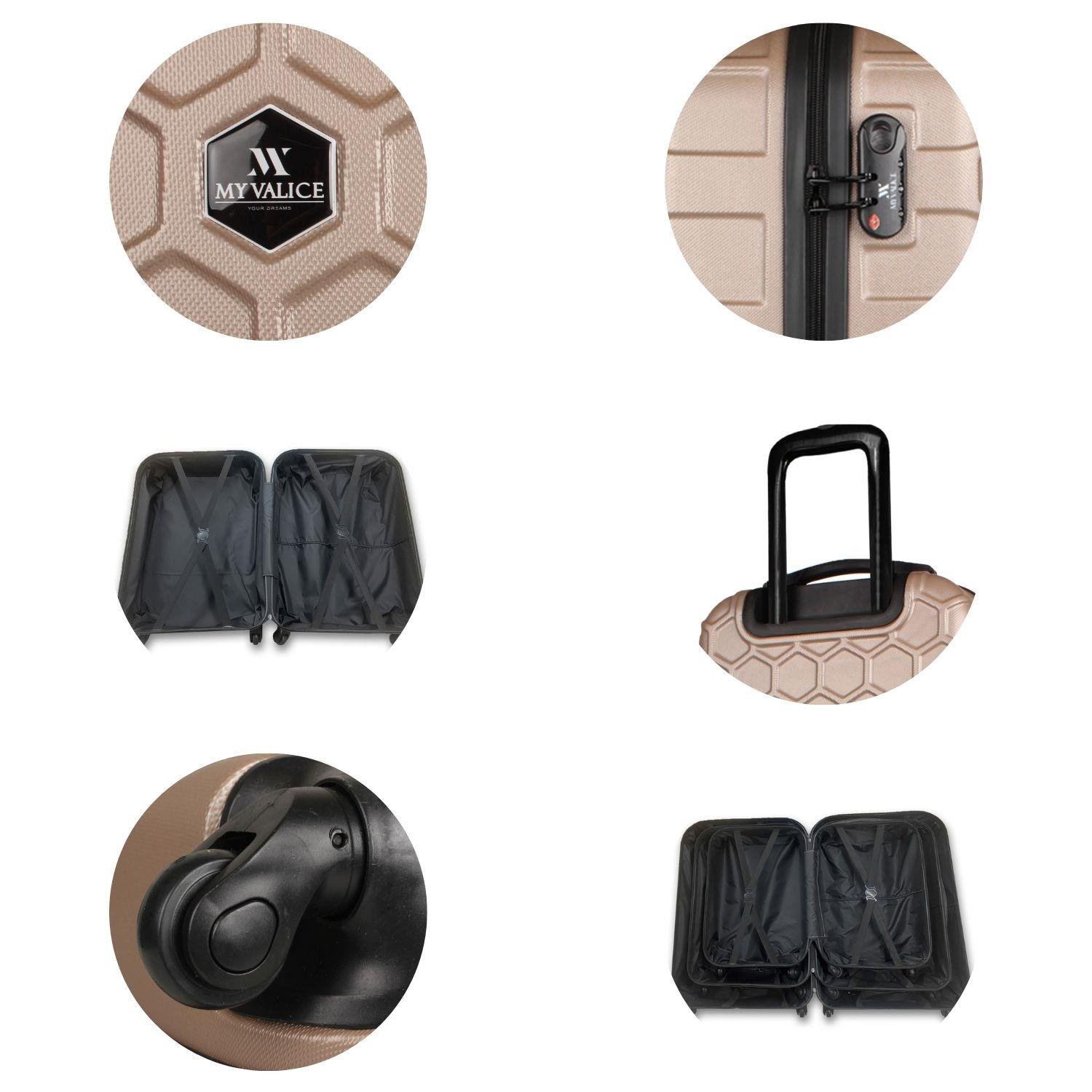 My Valice Honey Abs Medium and Large Size Set of 2 Luggage Set Gold