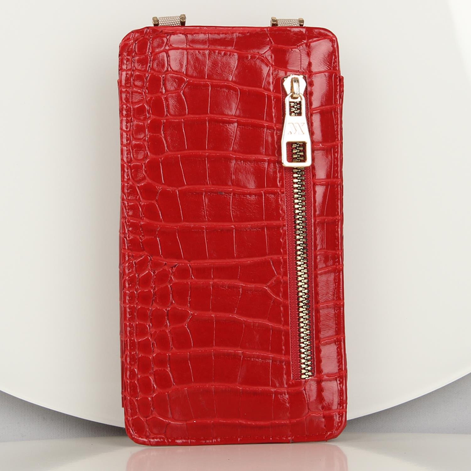 My Valice Kadın Deri Çapraz Cüzdan ve Kartlık Bölmeli Telefon Çantası 1618 Kırmızı