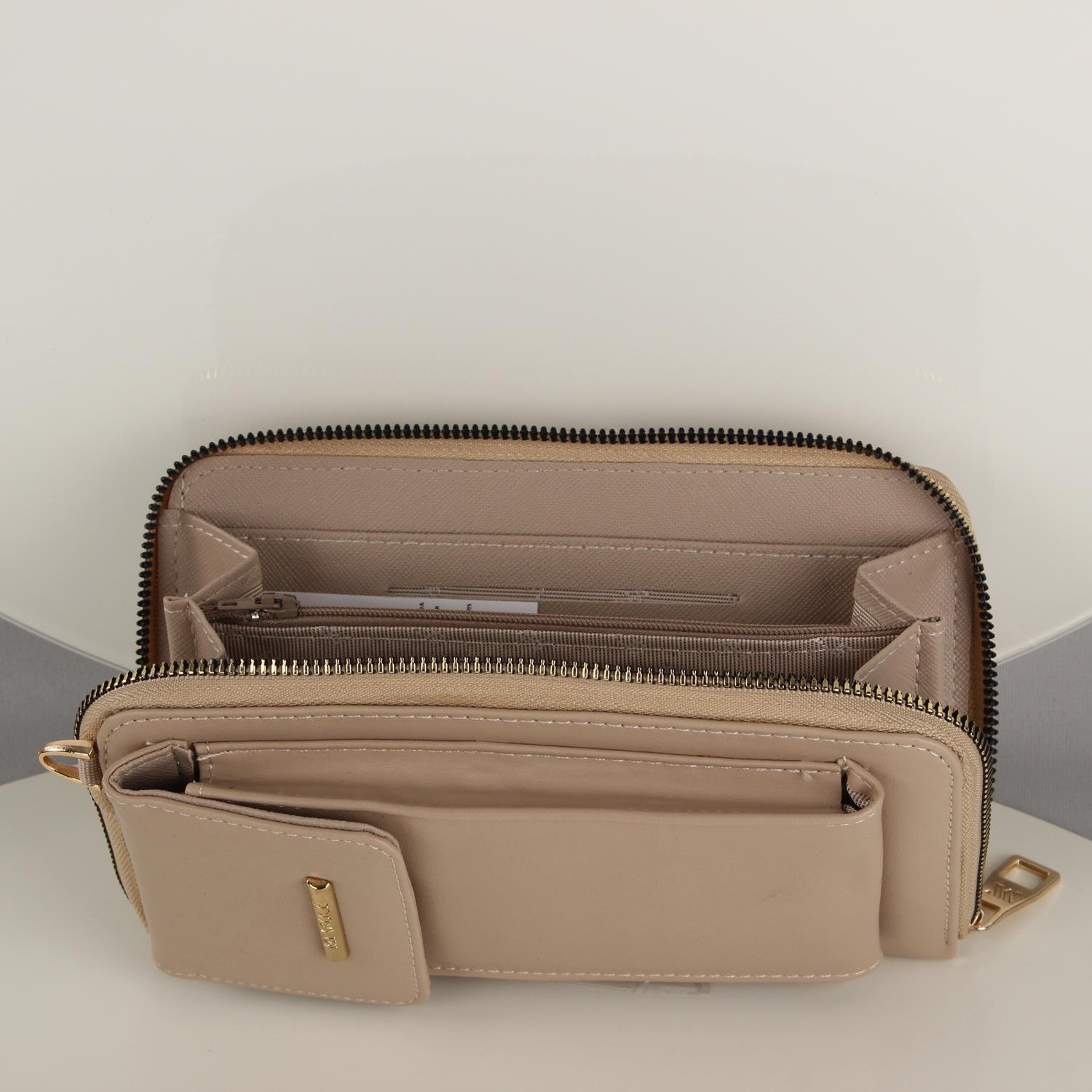 My Valice Kadın Deri Çapraz Cüzdan ve Kartlık Bölmeli Telefon Çantası 1617 Vizon