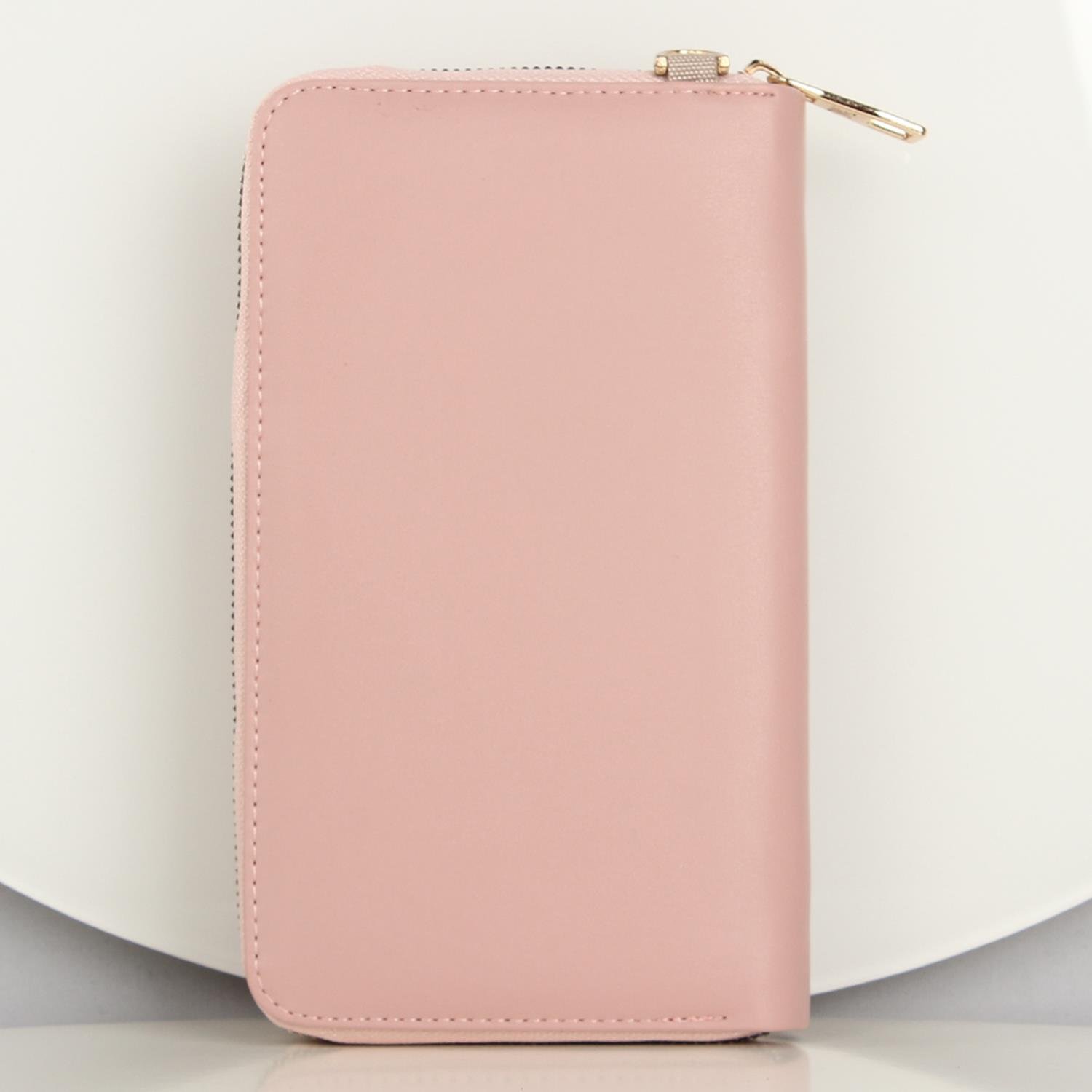 My Valice Kadın Deri Çapraz Cüzdan ve Kartlık Bölmeli Telefon Çantası 1617 Pudra