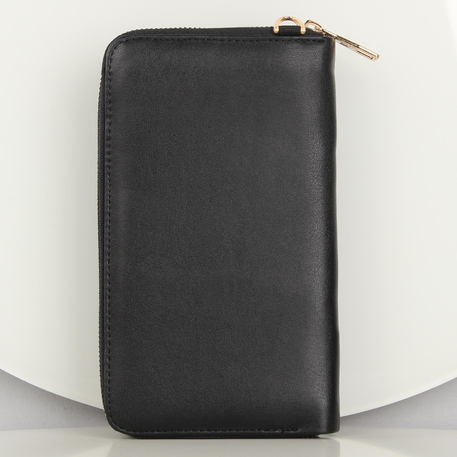 My Valice Kadın Deri Çapraz Cüzdan ve Kartlık Bölmeli Telefon Çantası 1617 Siyah