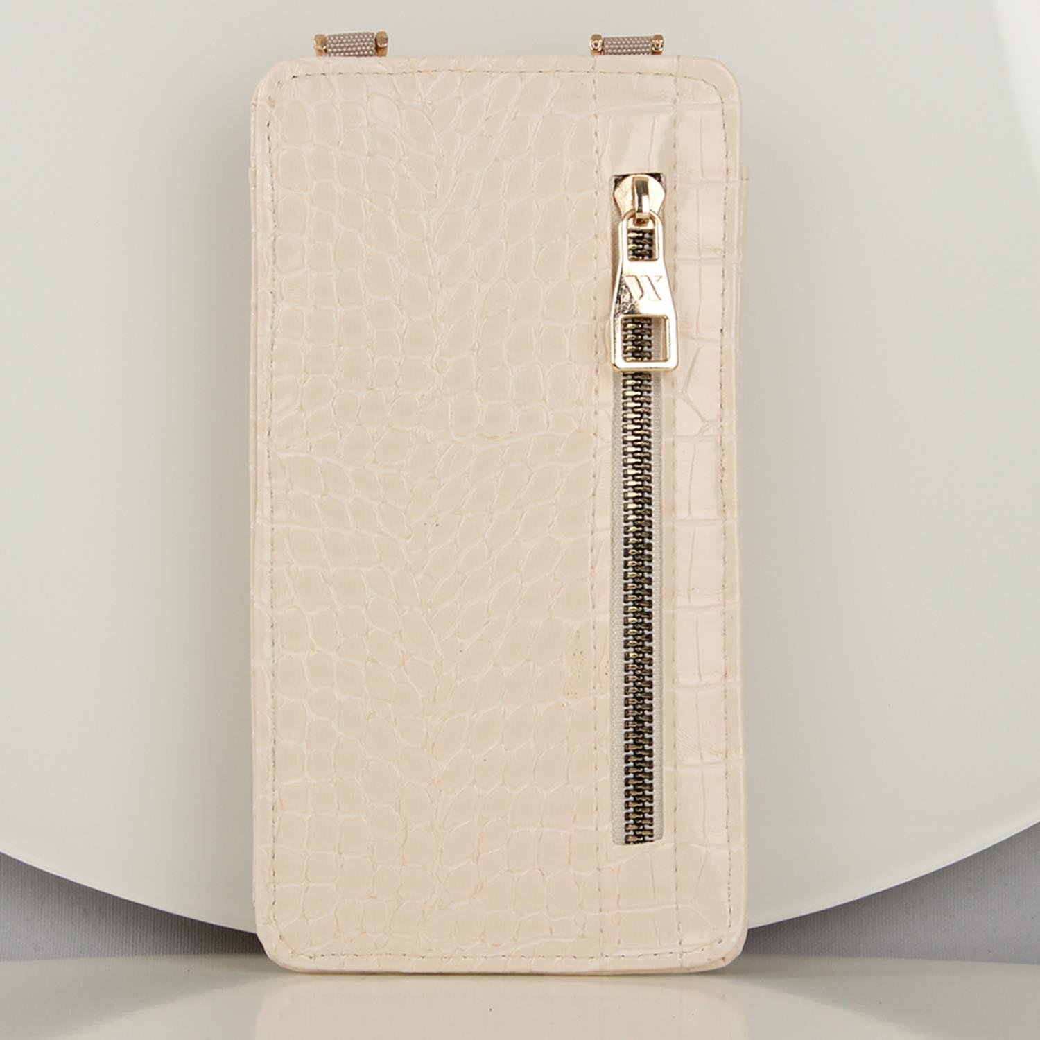 My Valice Kadın Deri Çapraz Cüzdan ve Kartlık Bölmeli Telefon Çantası 1618 Bej