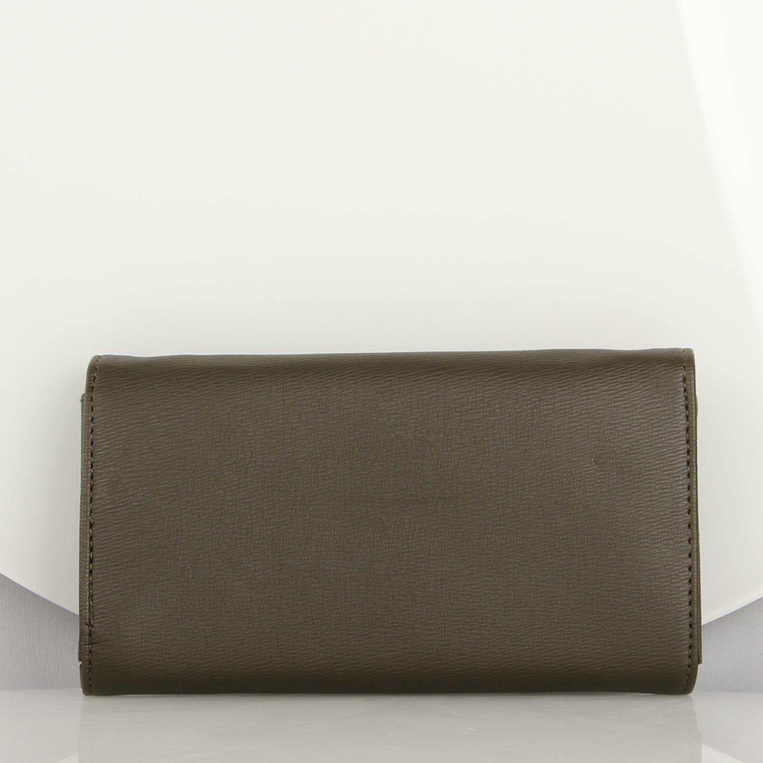 My Valice Kadın Deri Çapraz Mini Portföy Çanta Cüzdan ve Kartlık Bölmeli Telefon Çantası 1622 Haki