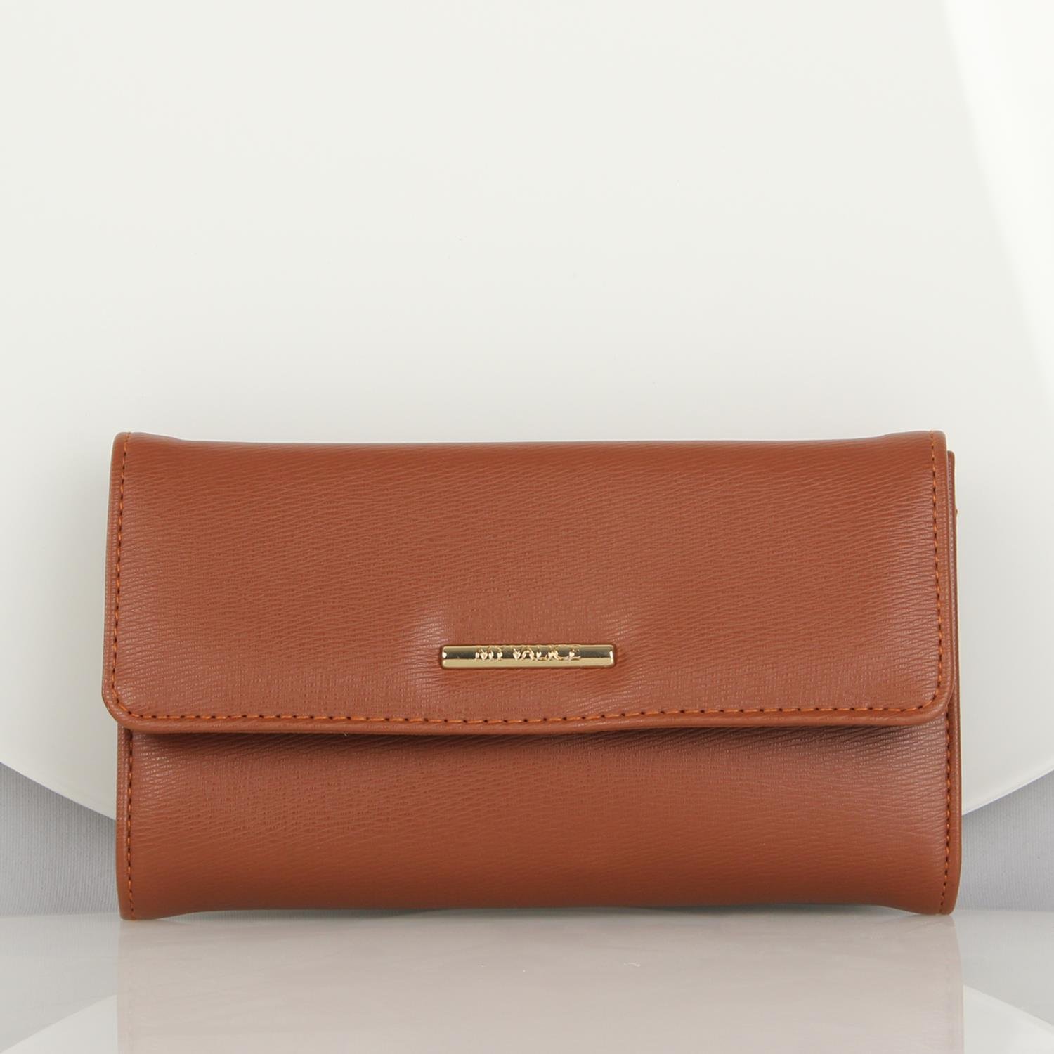 My Valice Kadın Deri Çapraz Mini Portföy Çanta Cüzdan ve Kartlık Bölmeli Telefon Çantası 1622 Taba