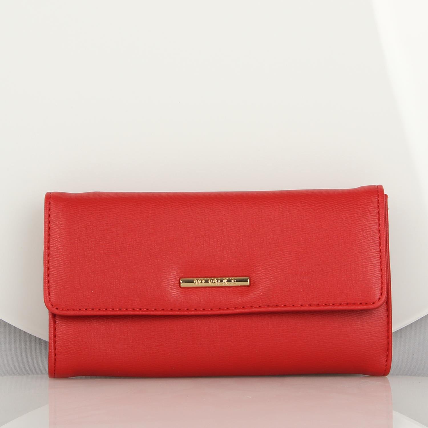 My Valice Kadın Deri Çapraz Mini Portföy Çanta Cüzdan ve Kartlık Bölmeli Telefon Çantası 1622 Kırmızı