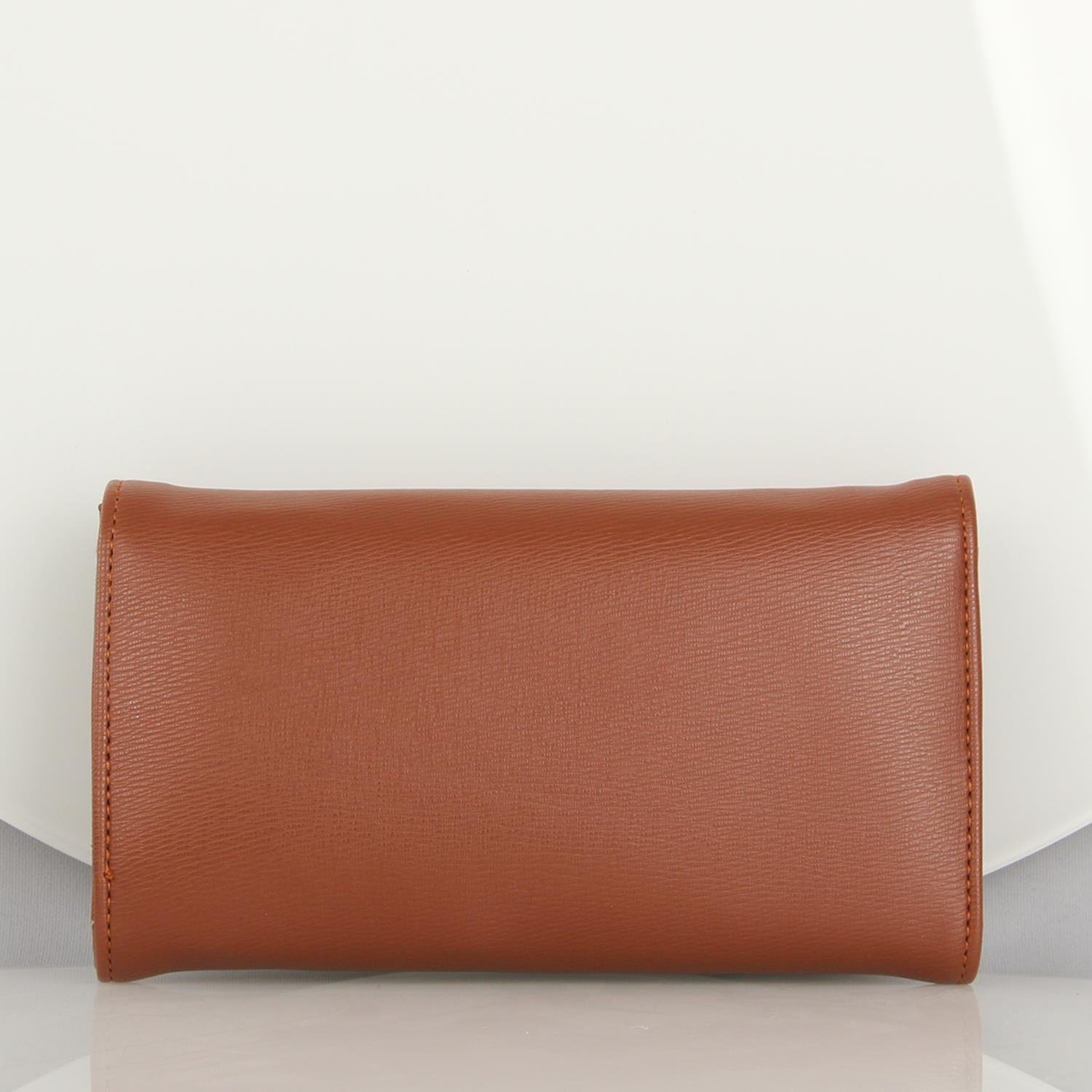 My Valice Kadın Deri Çapraz Mini Portföy Çanta Cüzdan ve Kartlık Bölmeli Telefon Çantası 1622 Taba