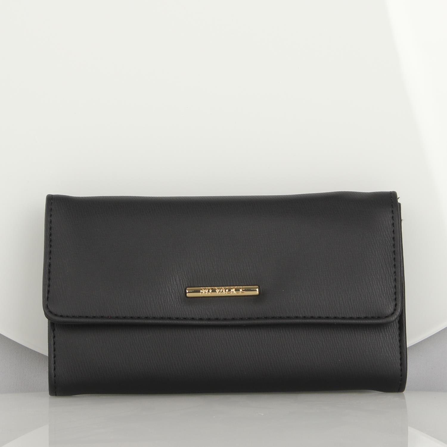 My Valice Kadın Deri Çapraz Mini Portföy Çanta Cüzdan ve Kartlık Bölmeli Telefon Çantası 1622 Siyah