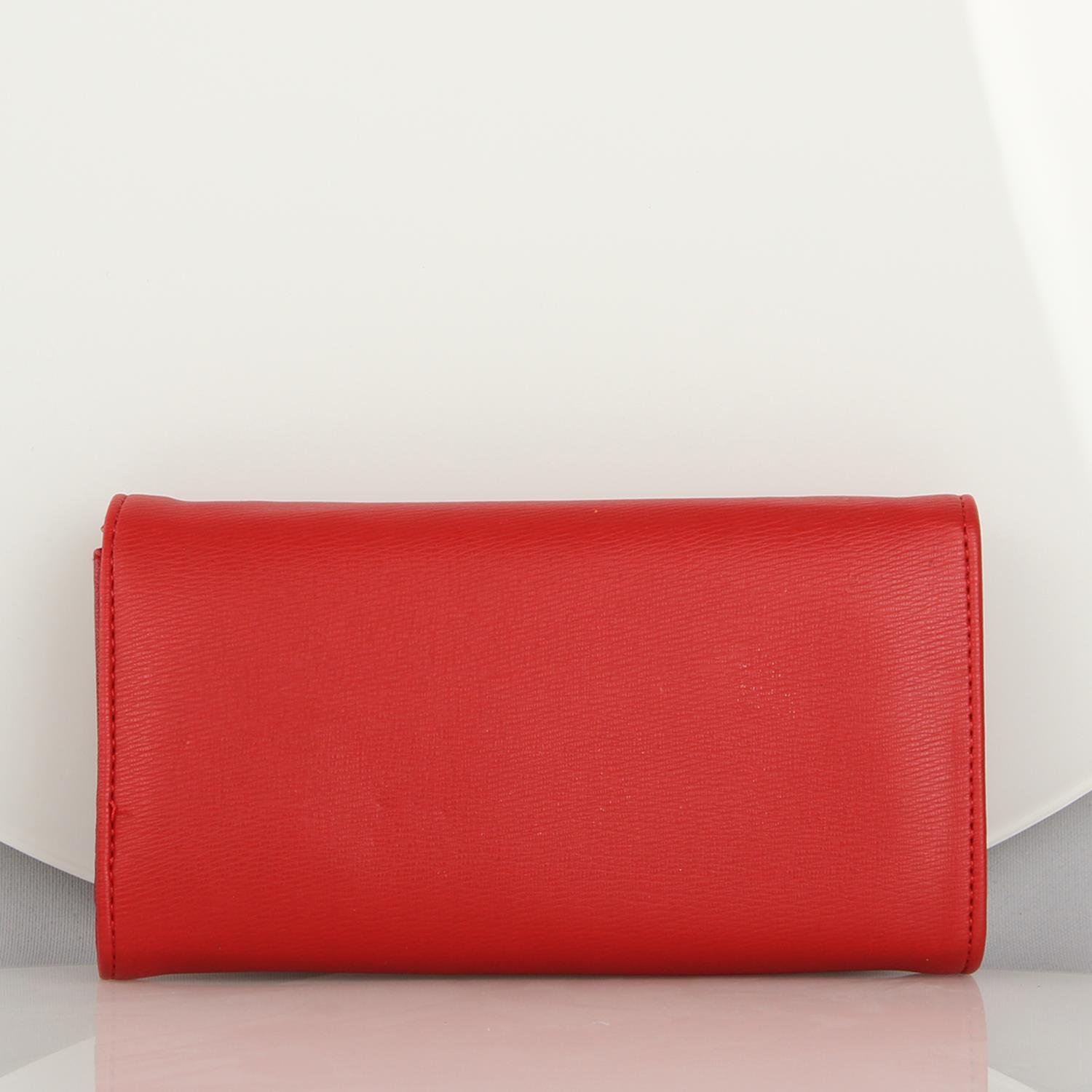 My Valice Kadın Deri Çapraz Mini Portföy Çanta Cüzdan ve Kartlık Bölmeli Telefon Çantası 1622 Kırmızı