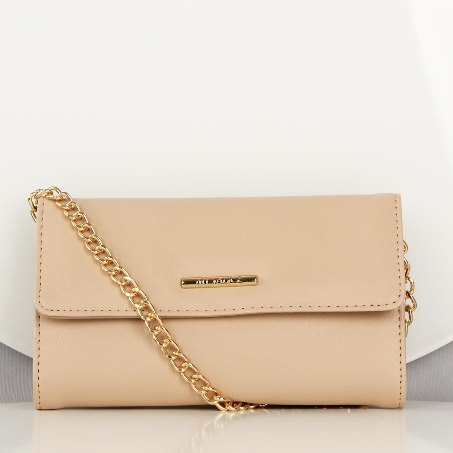 My Valice Kadın Deri Çapraz Mini Portföy Çanta Cüzdan ve Kartlık Bölmeli Telefon Çantası 1622 Bej