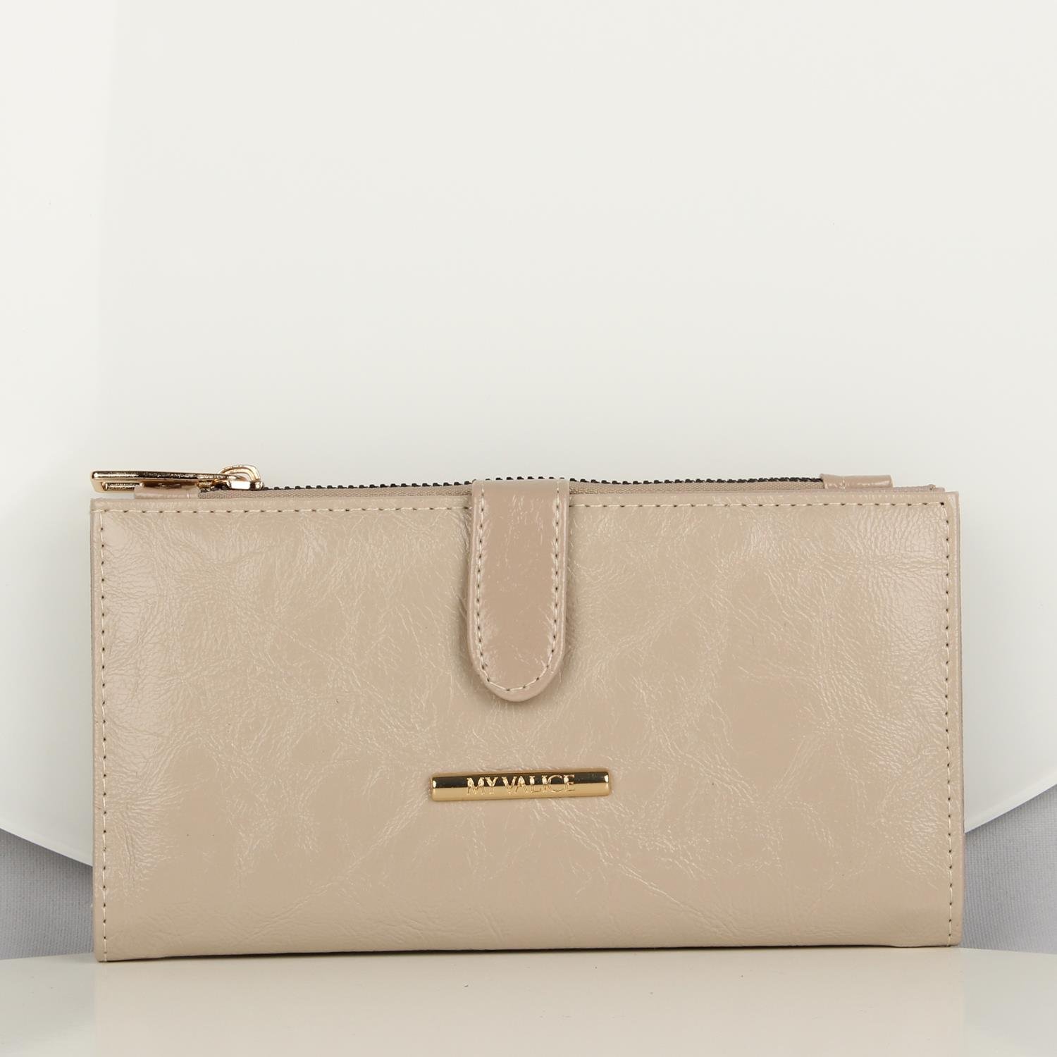 My Valice Kadın Deri Cüzdan ve Kartlık 1625 Bej
