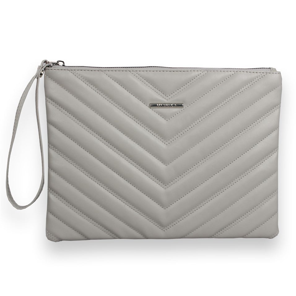 My Valice Kadın Deri El Portföy Çanta 1615 Gri