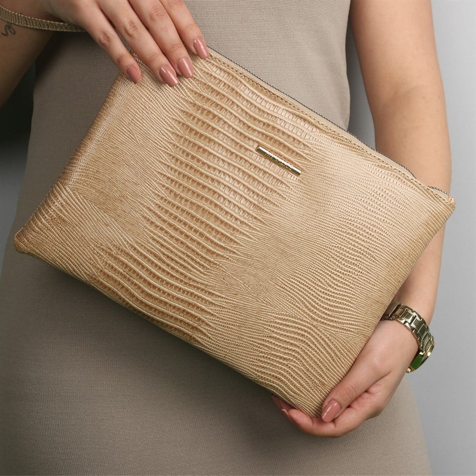 My Valice Kadın Deri El Portföy Çanta 1616 Vizon