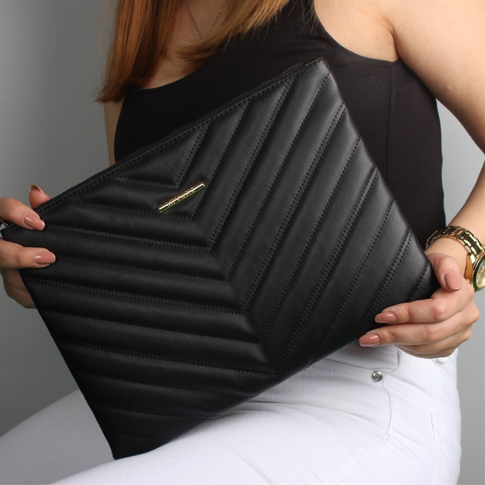 My Valice Kadın Deri El Portföy Çanta 1615 Siyah