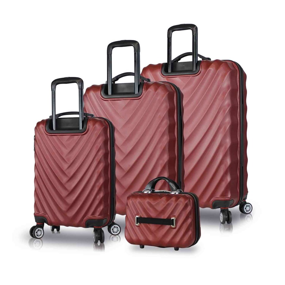 My Valice Lotus Abs 4'lü Travel Valiz Seti Bordo
