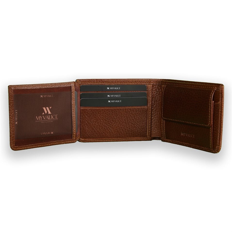 My Valice Men Genuine Leather Wallet and Card Holder 1809 Tan