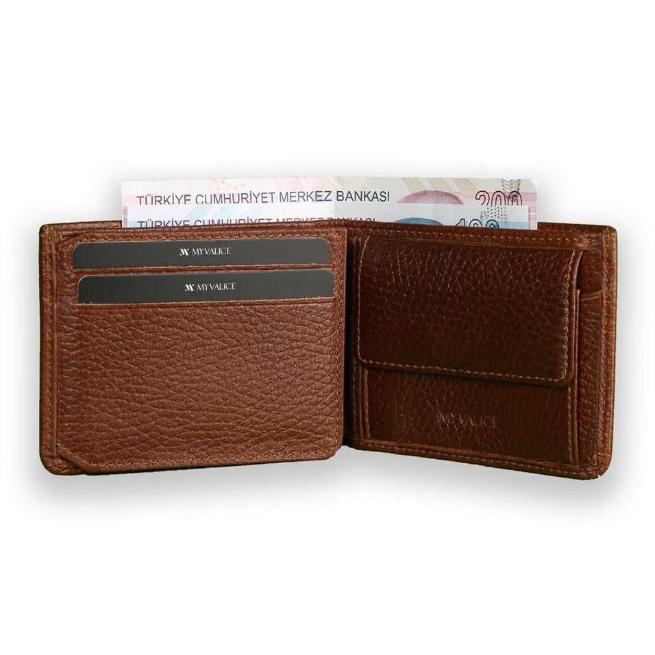 My Valice Men Genuine Leather Wallet and Card Holder 1809 Tan